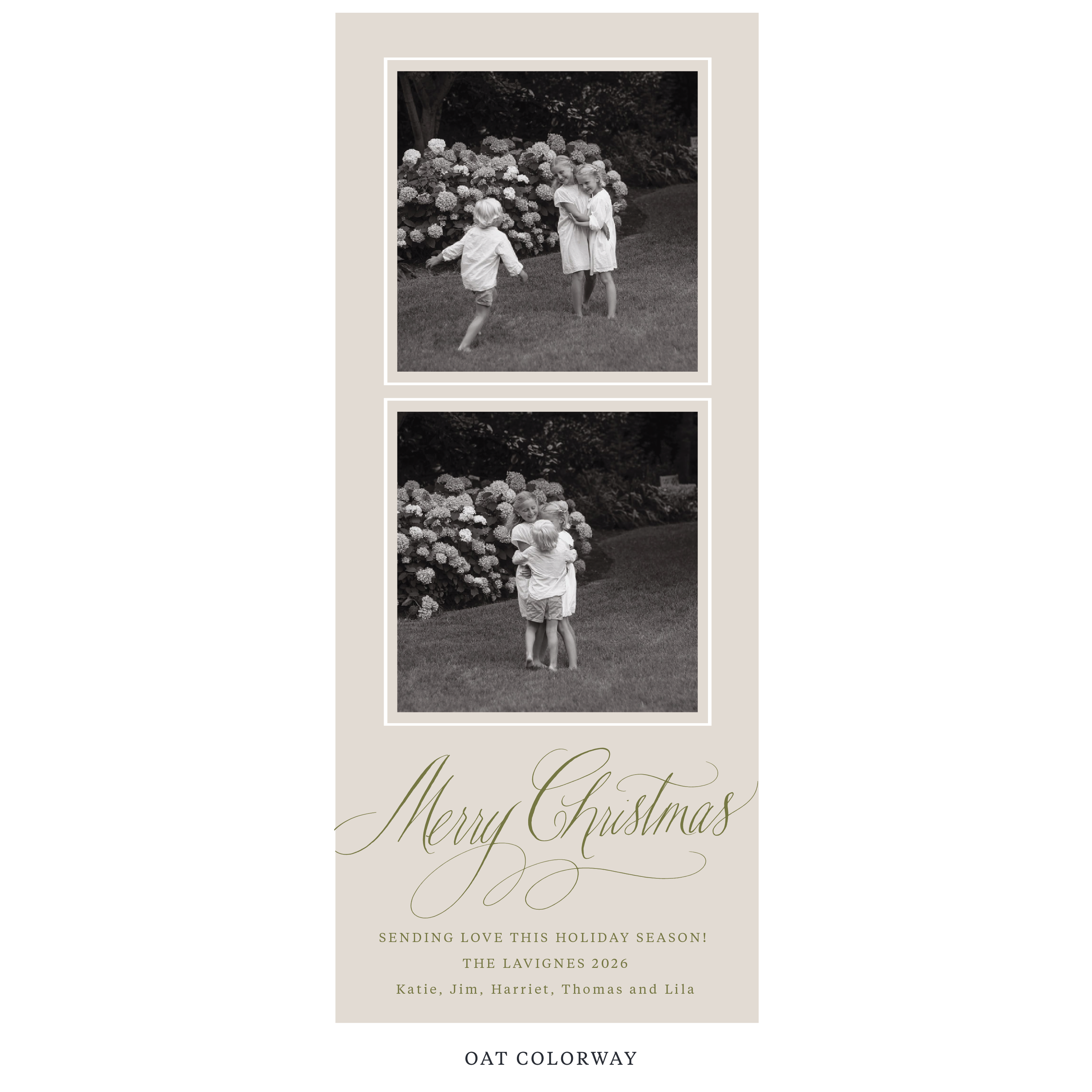 Lavigne Digital Photo Holiday Card, Skinny
