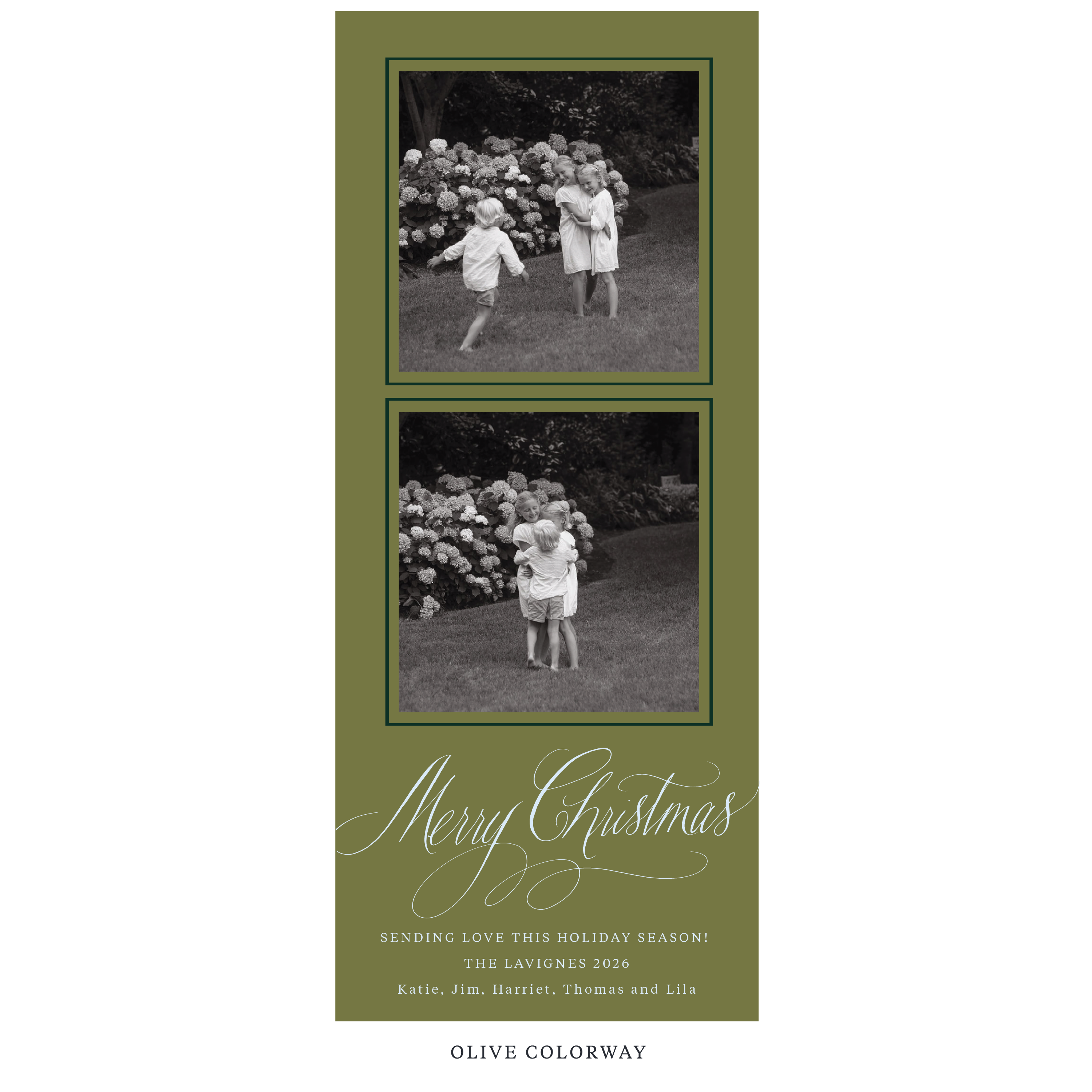 Lavigne Digital Photo Holiday Card, Skinny