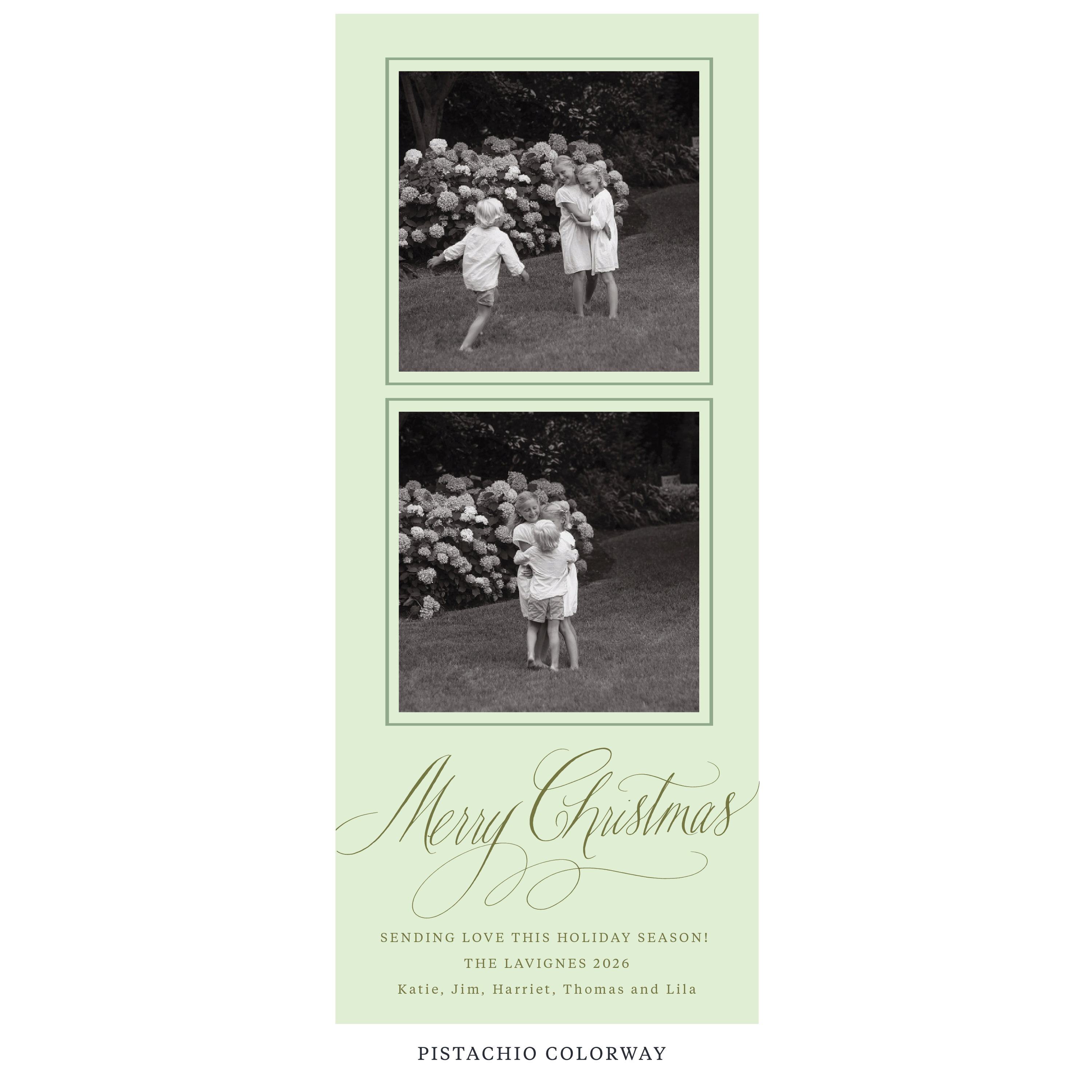 Lavigne Digital Photo Holiday Card, Skinny