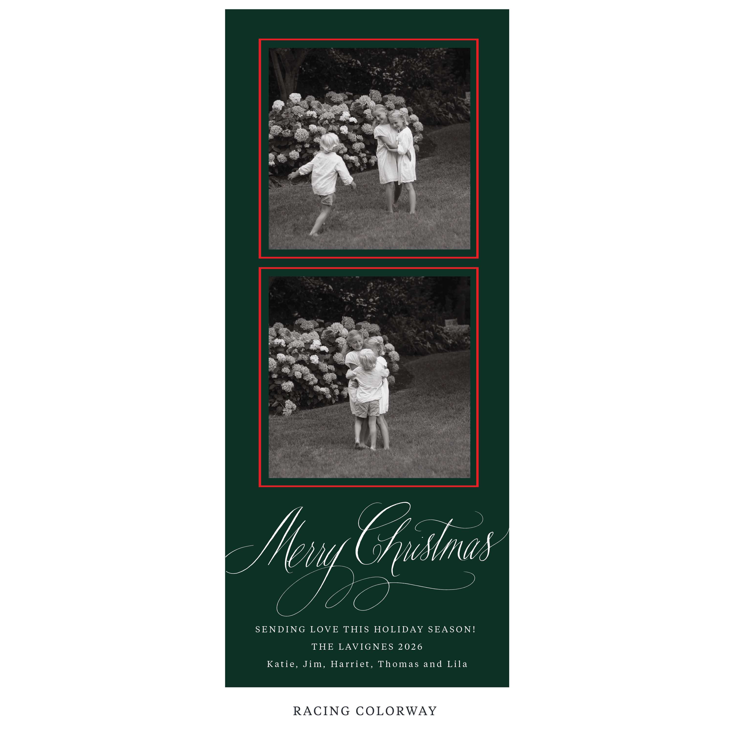 Lavigne Digital Photo Holiday Card, Skinny