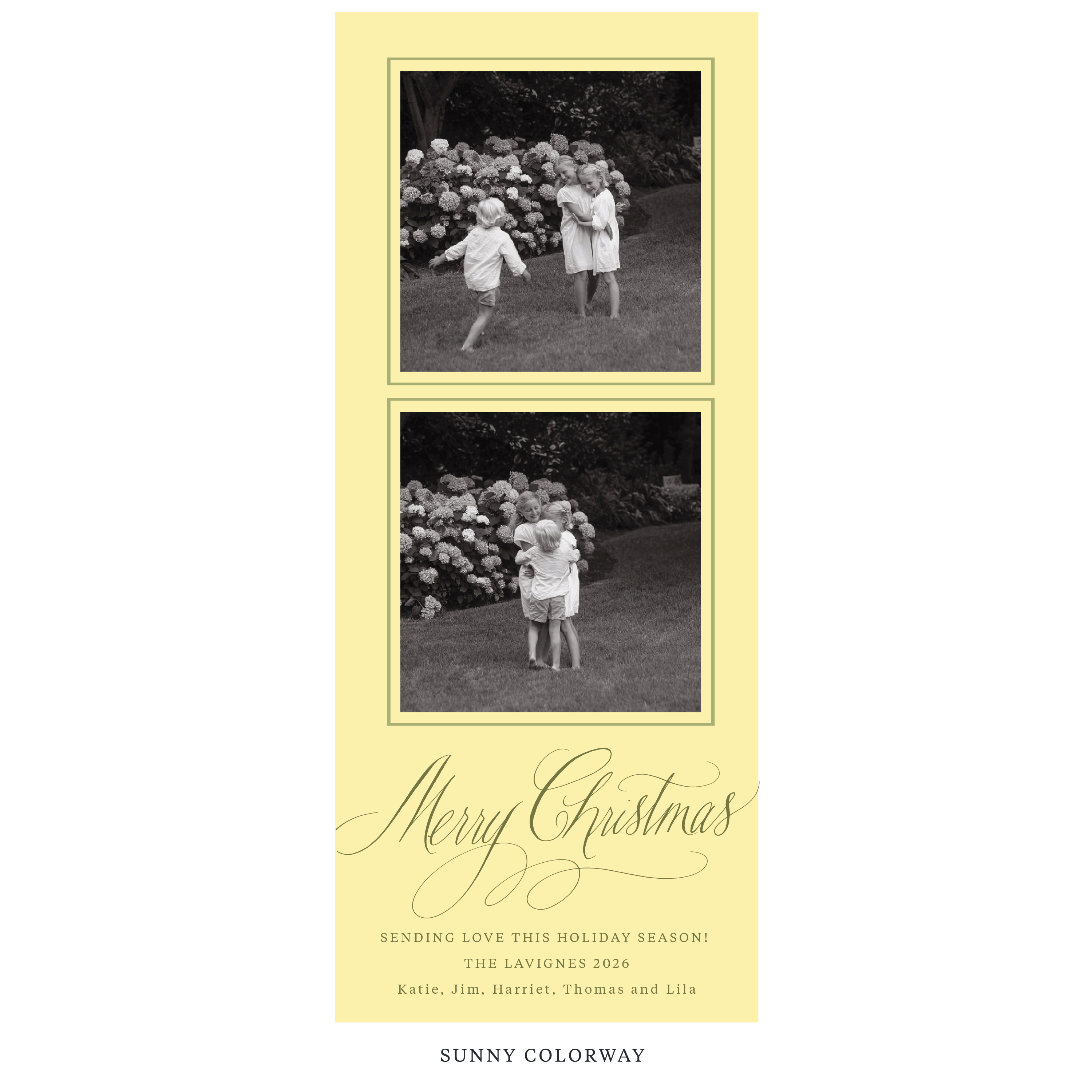 Lavigne Digital Photo Holiday Card, Skinny