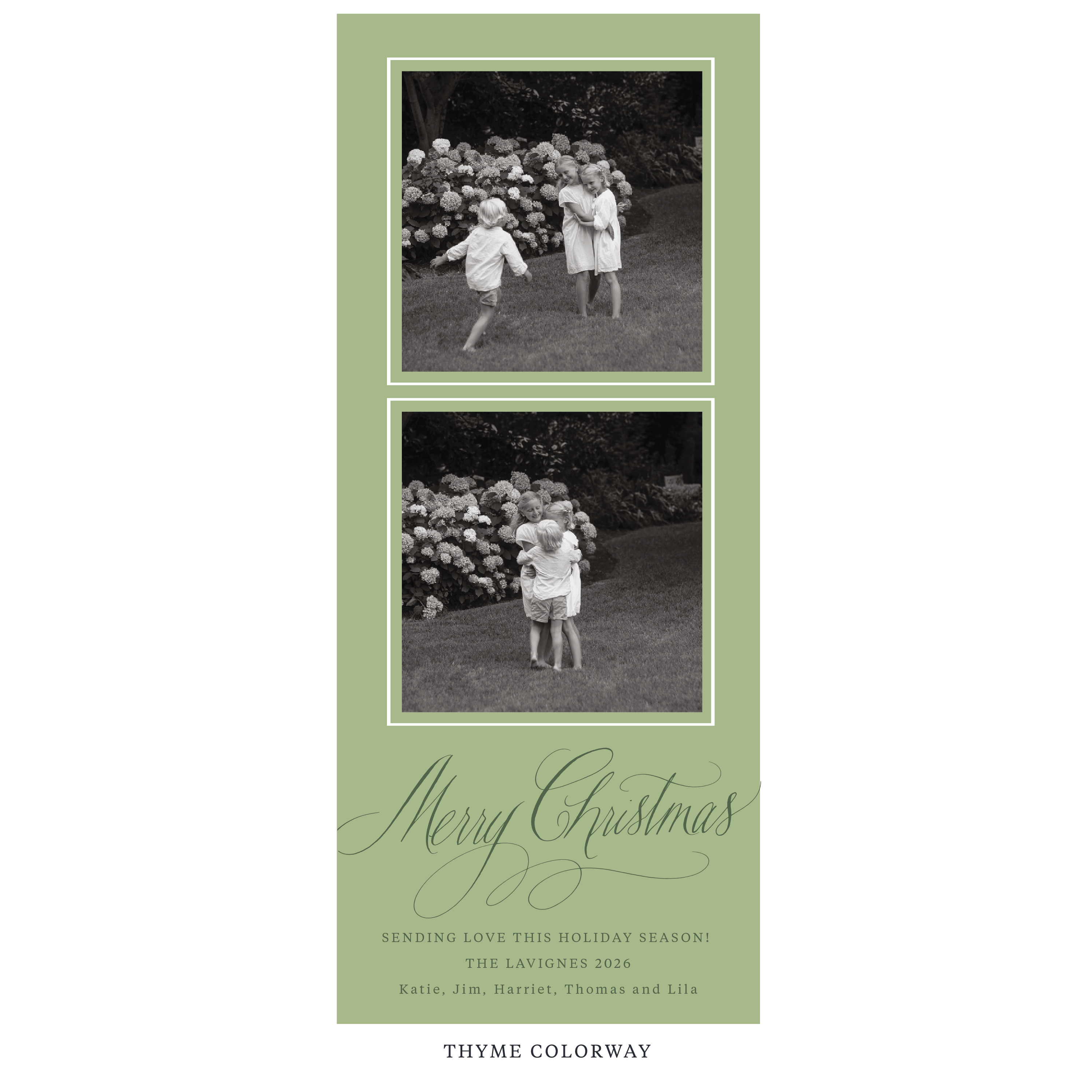 Lavigne Digital Photo Holiday Card, Skinny