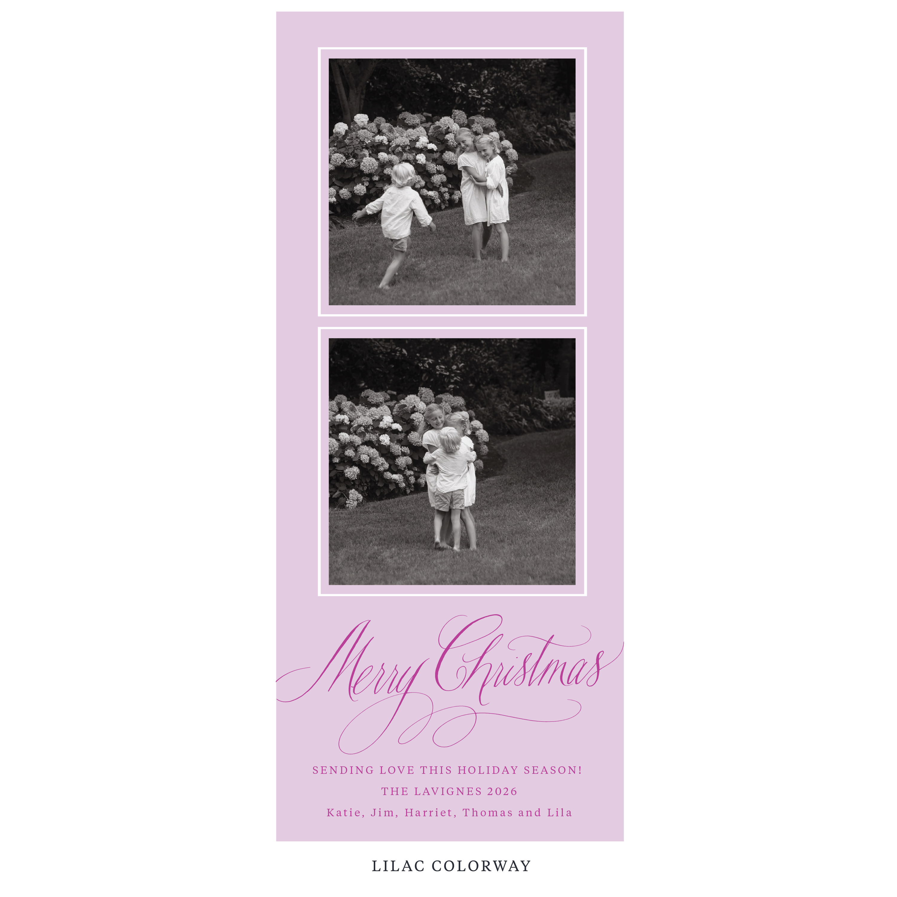 Lavigne Digital Photo Holiday Card, Skinny