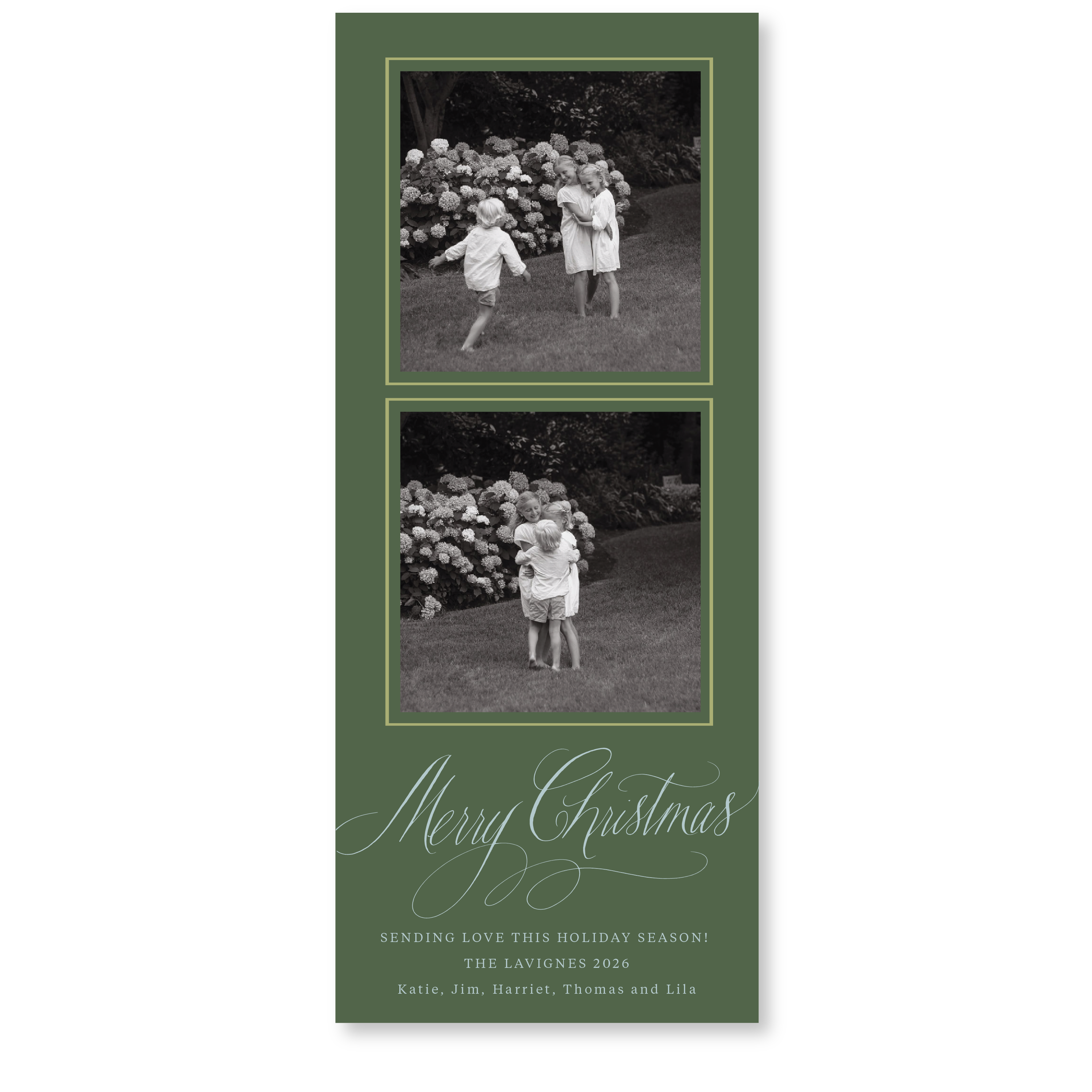 Lavigne Digital Photo Holiday Card, Skinny