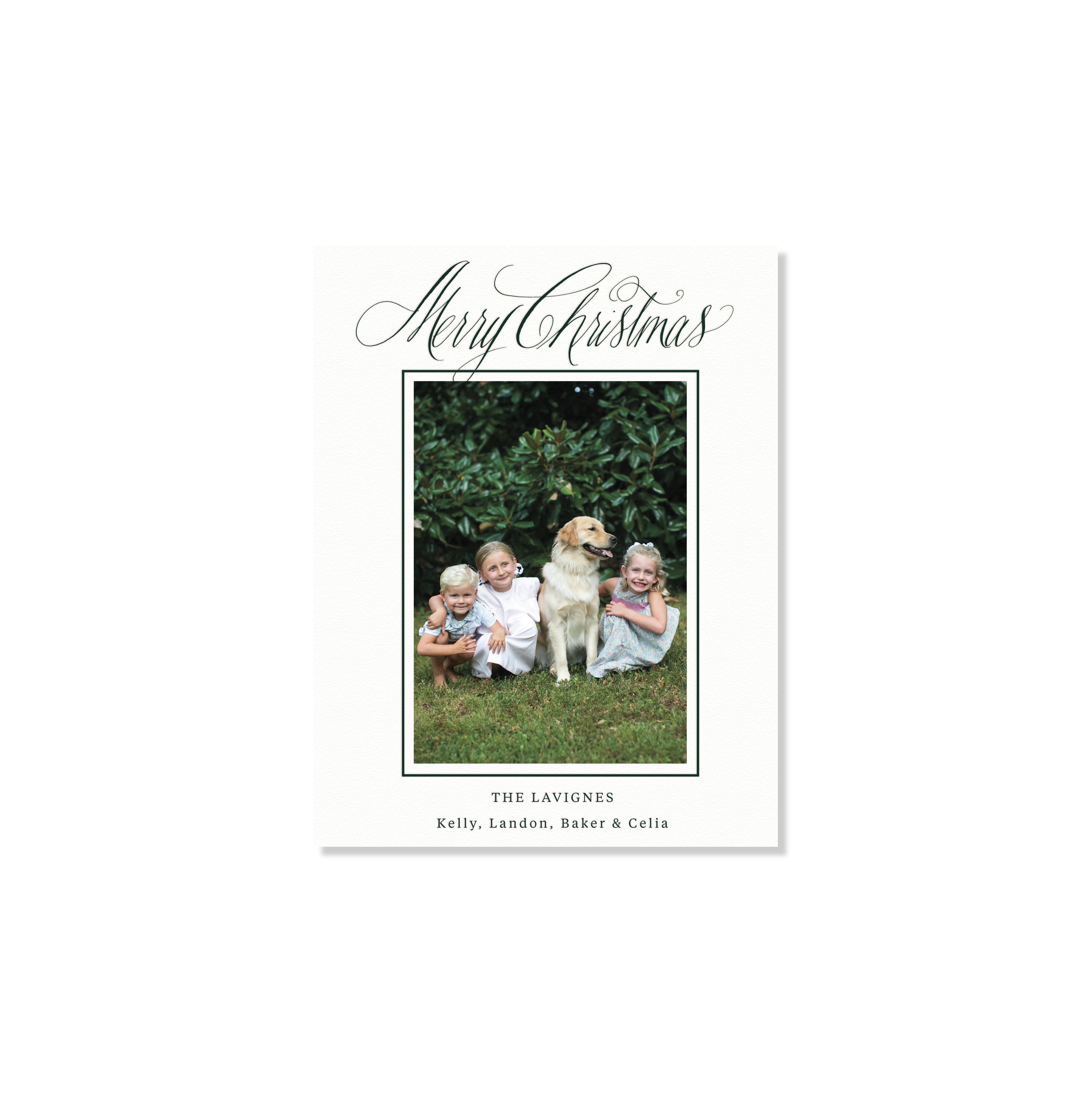 Lavigne Letterpress Holiday Card, Small (White Paper)