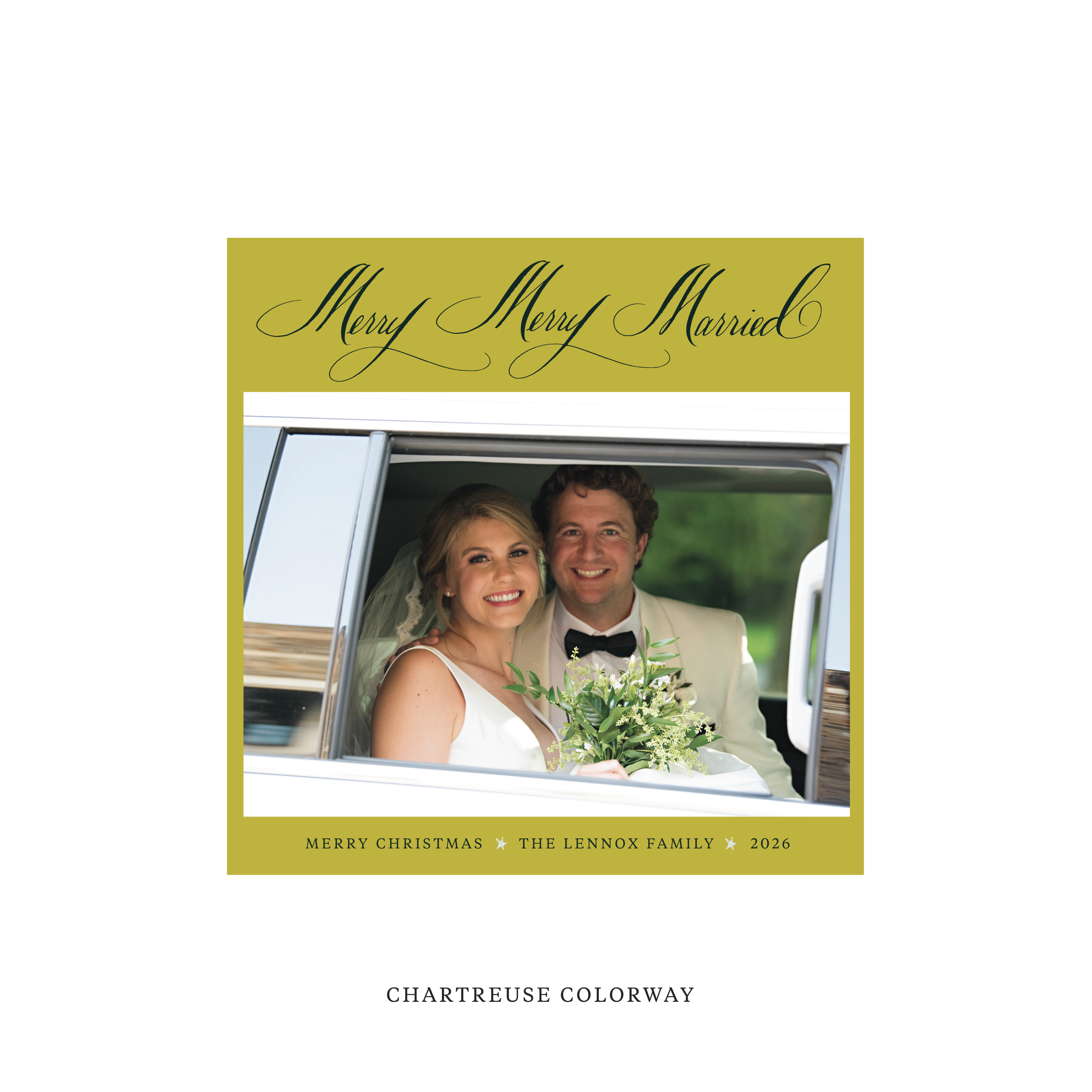 Lennox Classic Flat Print Holiday Card, Square