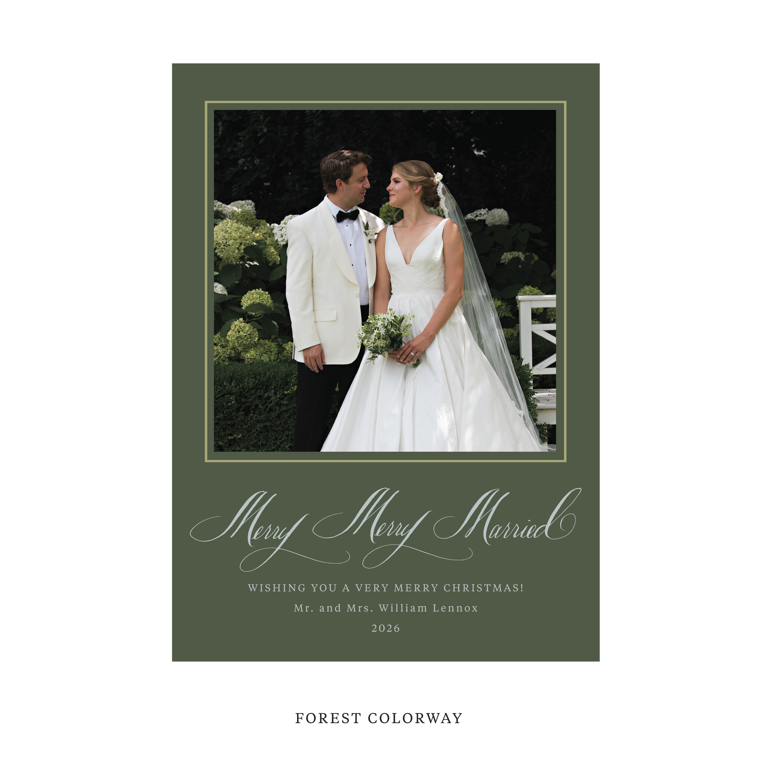 Lennox Classic Flat Print Holiday Card, Large