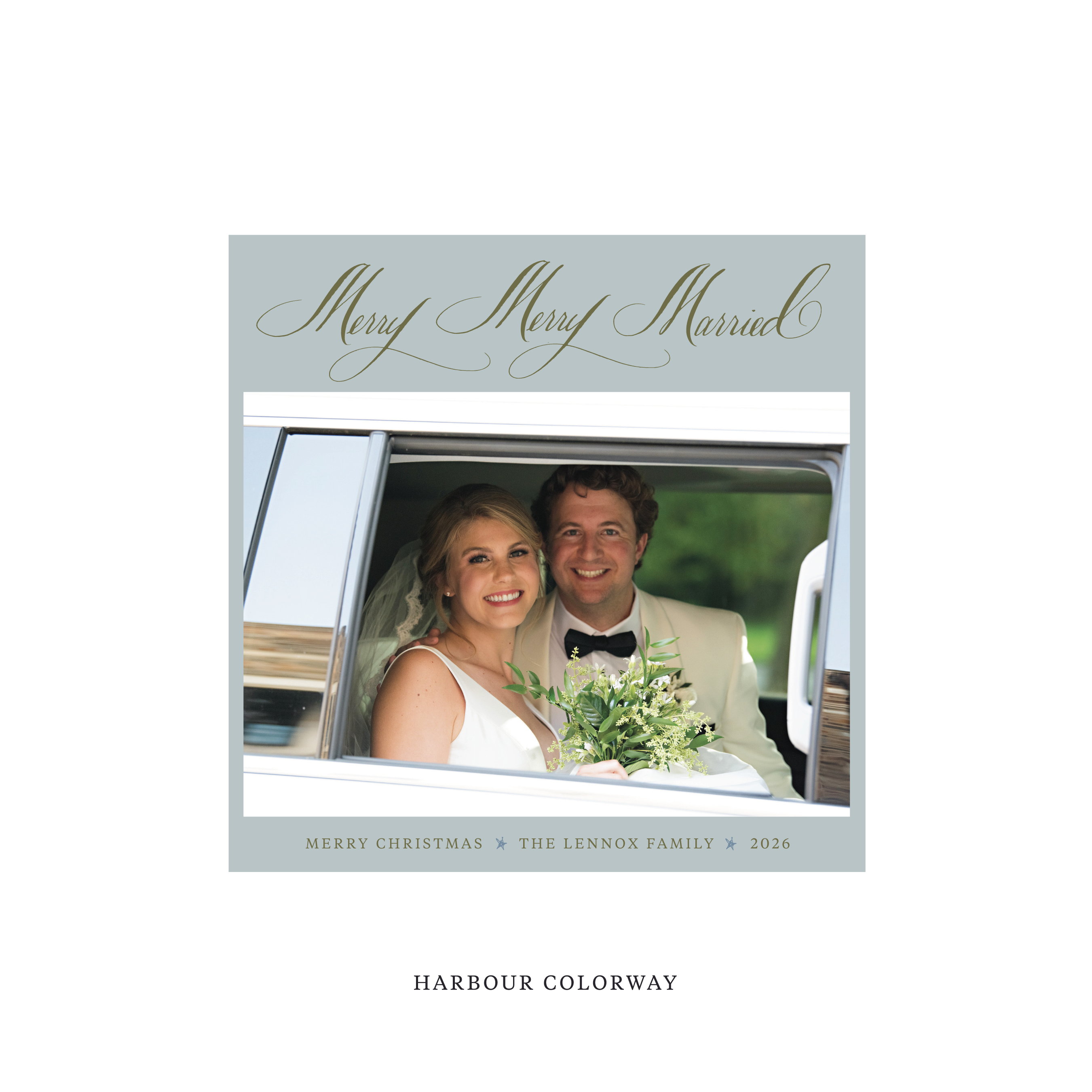 Lennox Classic Flat Print Holiday Card, Square