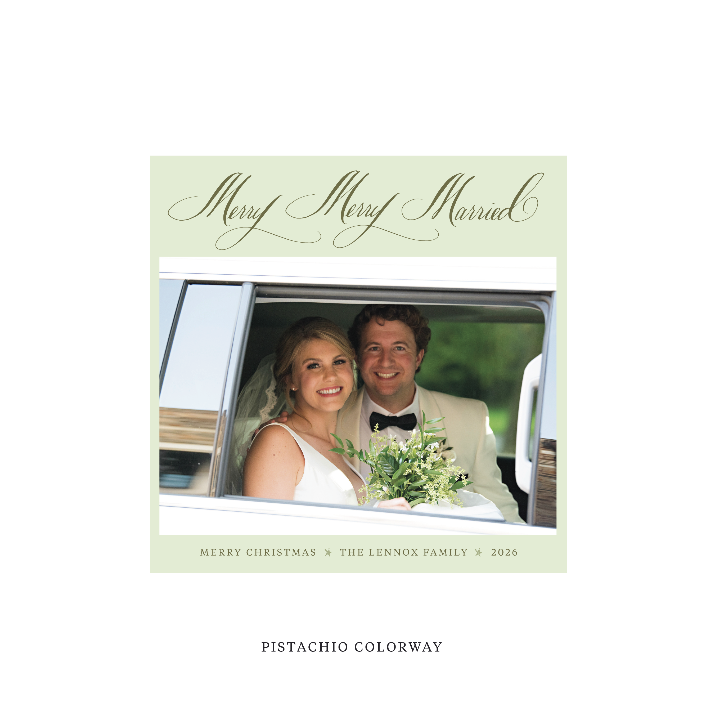 Lennox Classic Flat Print Holiday Card, Square