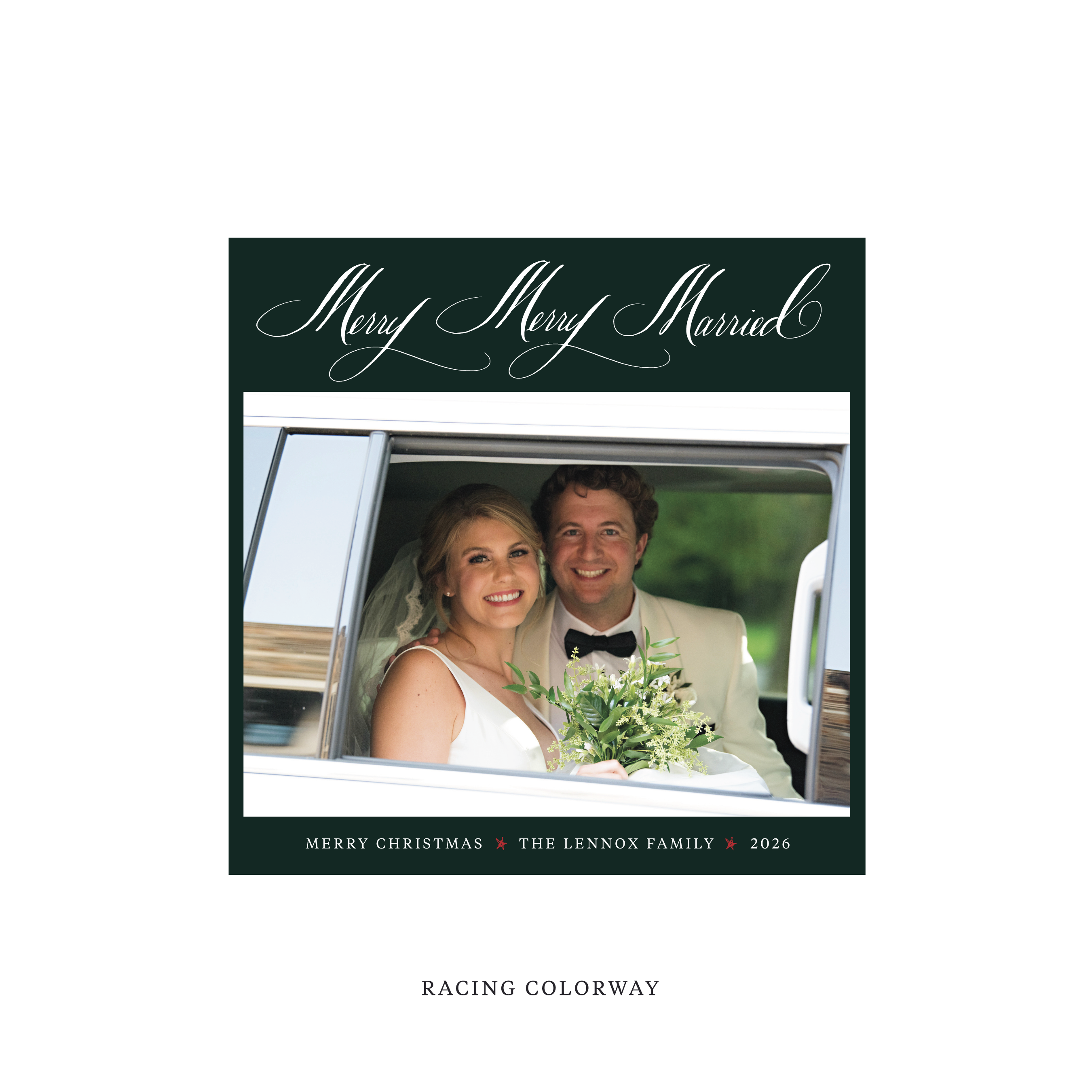 Lennox Classic Flat Print Holiday Card, Square