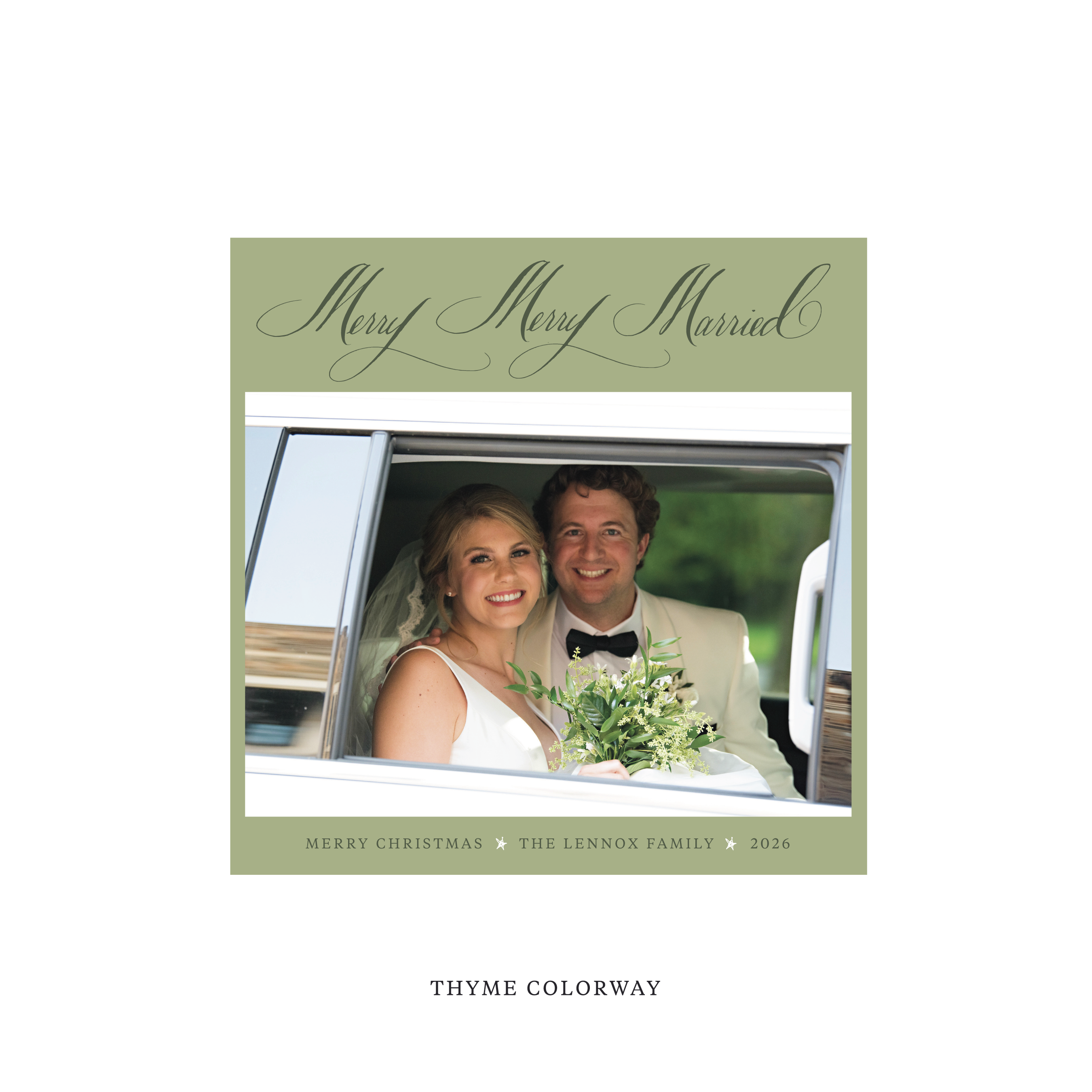 Lennox Classic Flat Print Holiday Card, Square