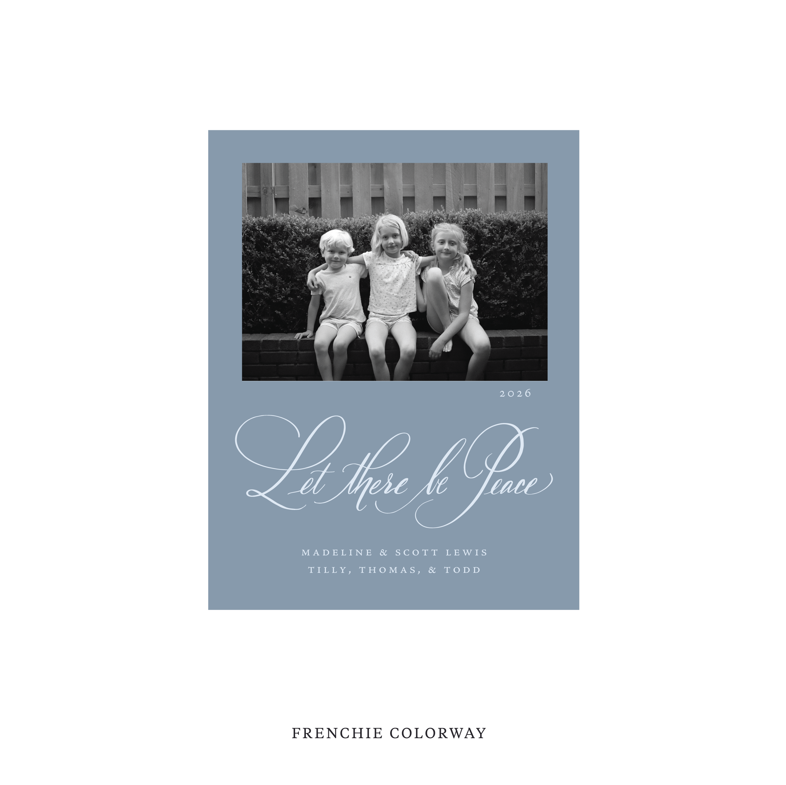 Lewis Classic Flat Print Holiday Card, Small