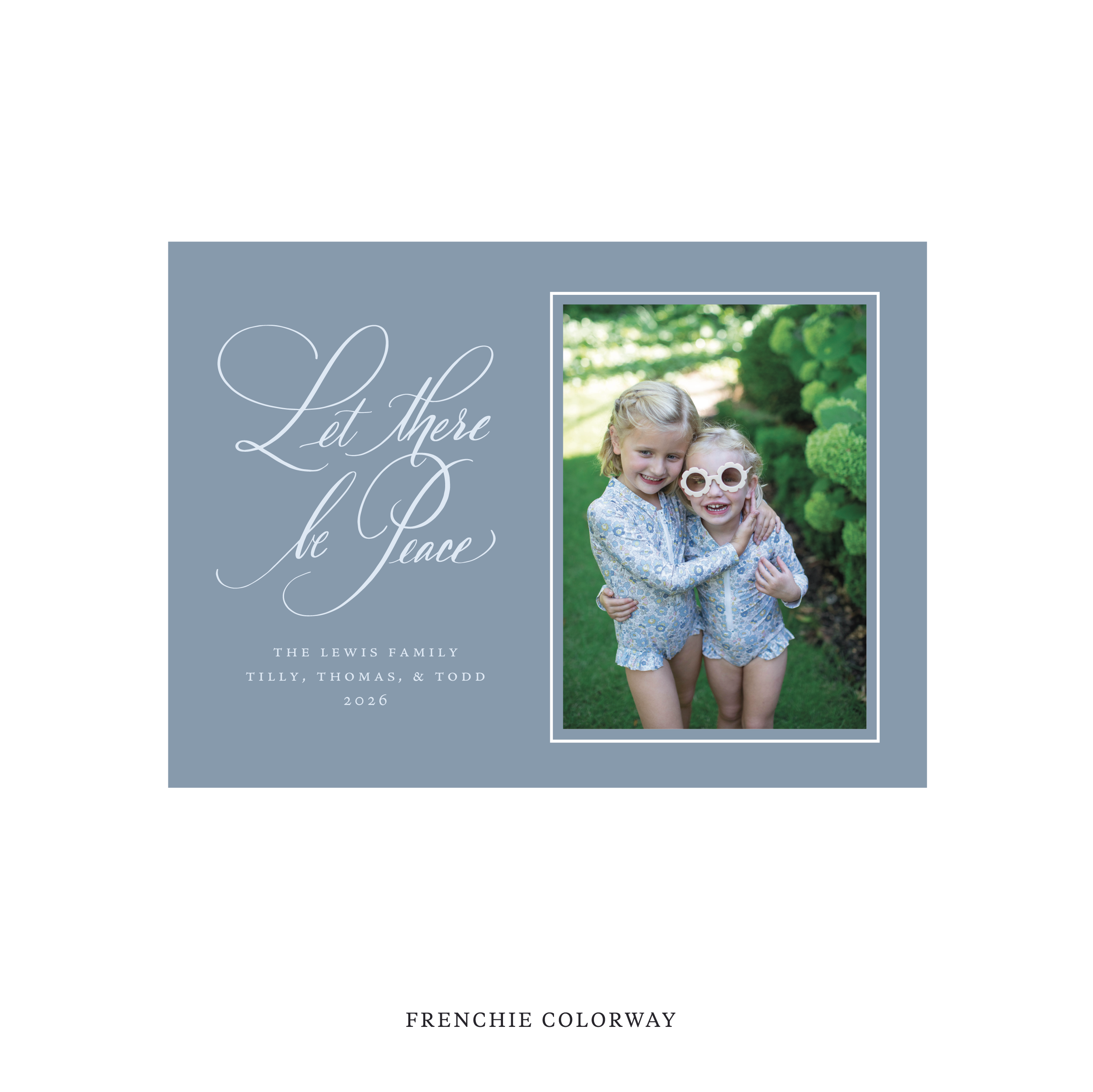 Lewis Classic Flat Print Holiday Card, Medium