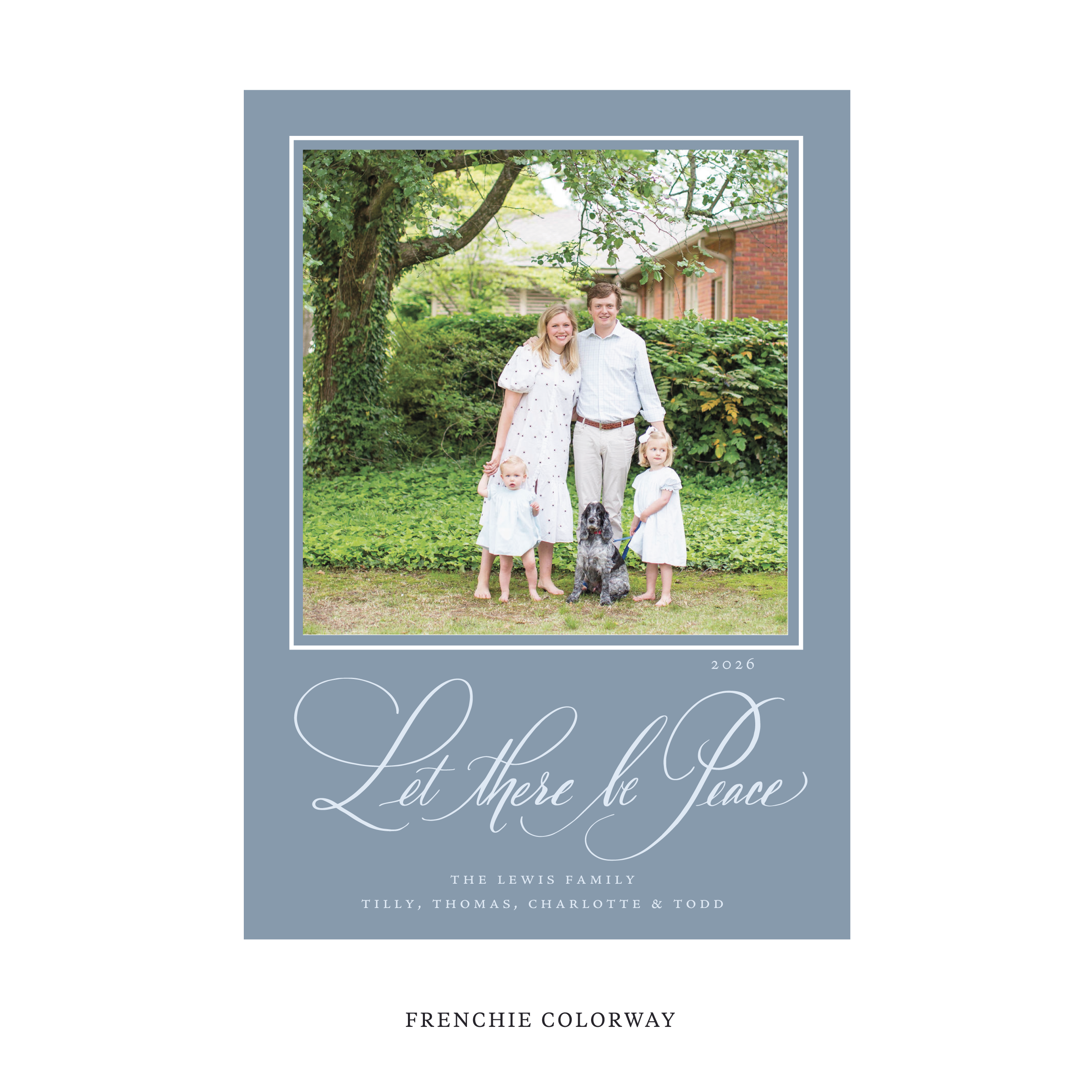 Lewis Classic Flat Print Holiday Card, Large