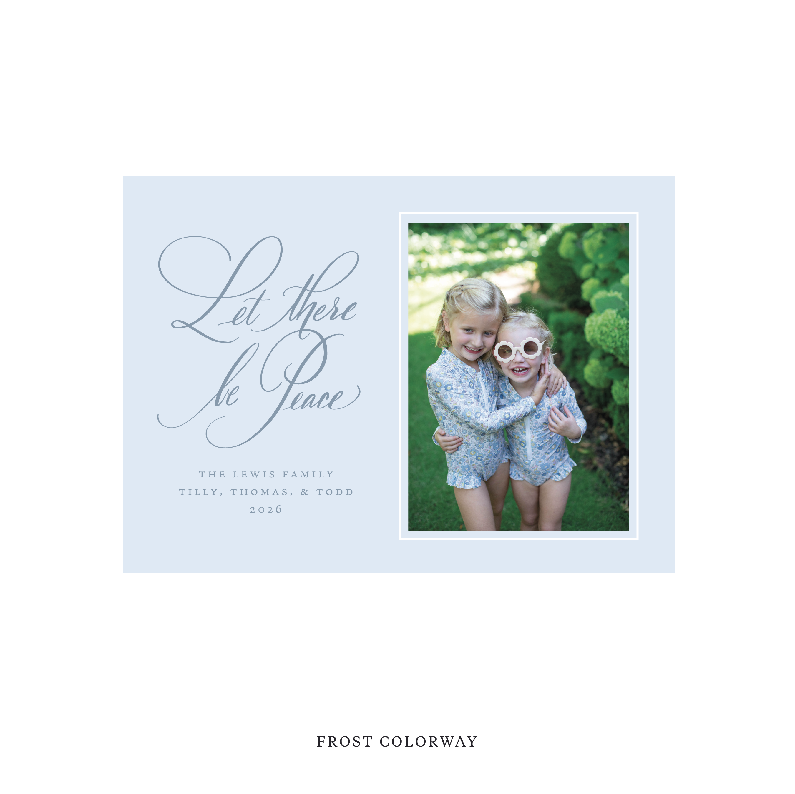 Lewis Classic Flat Print Holiday Card, Medium