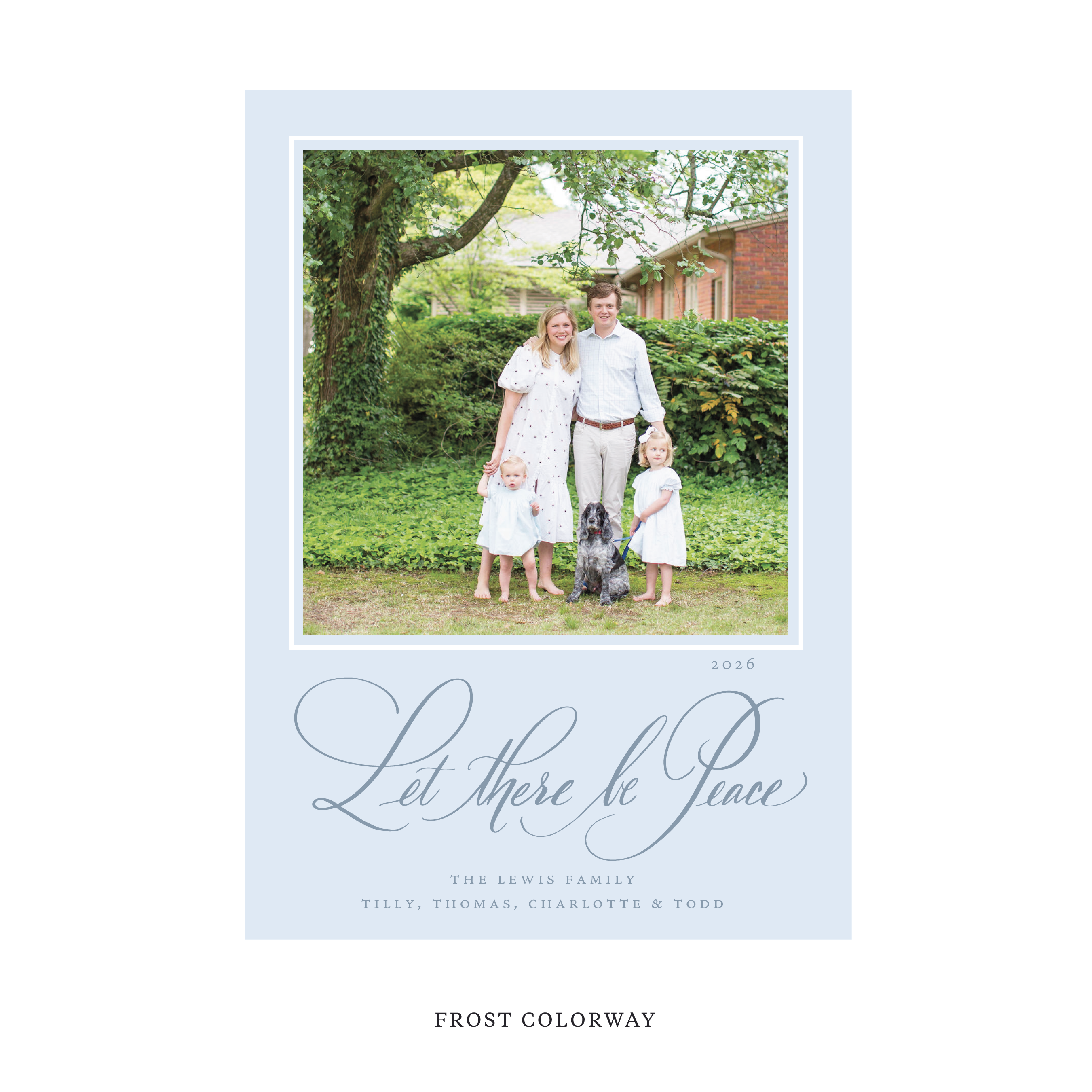 Lewis Classic Flat Print Holiday Card, Large