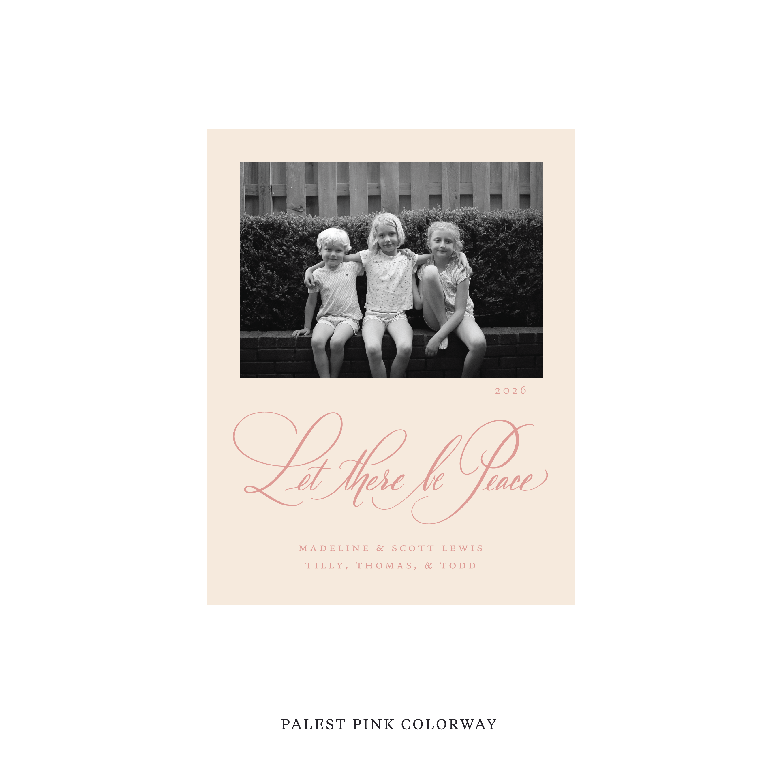 Lewis Classic Flat Print Holiday Card, Small
