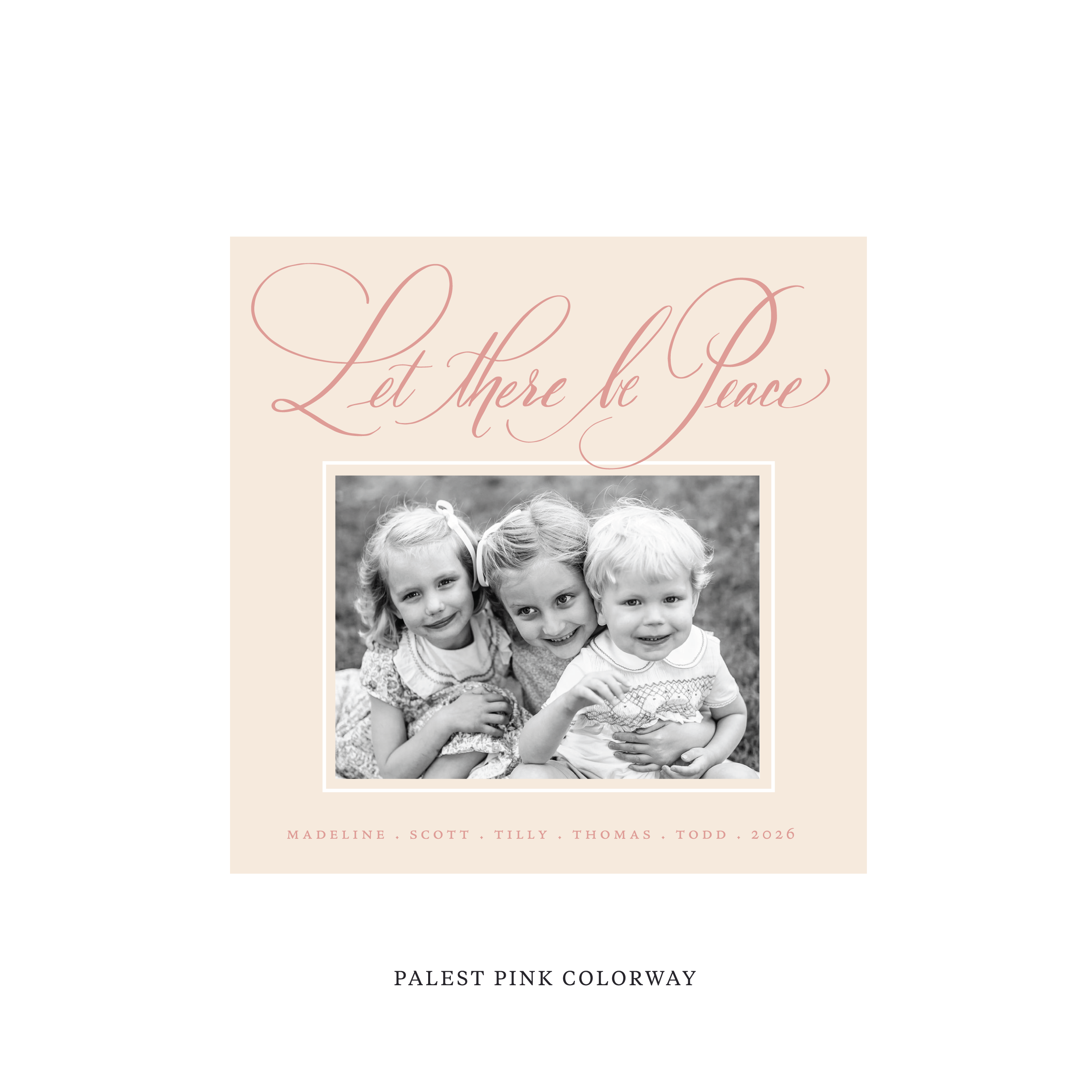 Lewis Classic Flat Print Holiday Card, Square