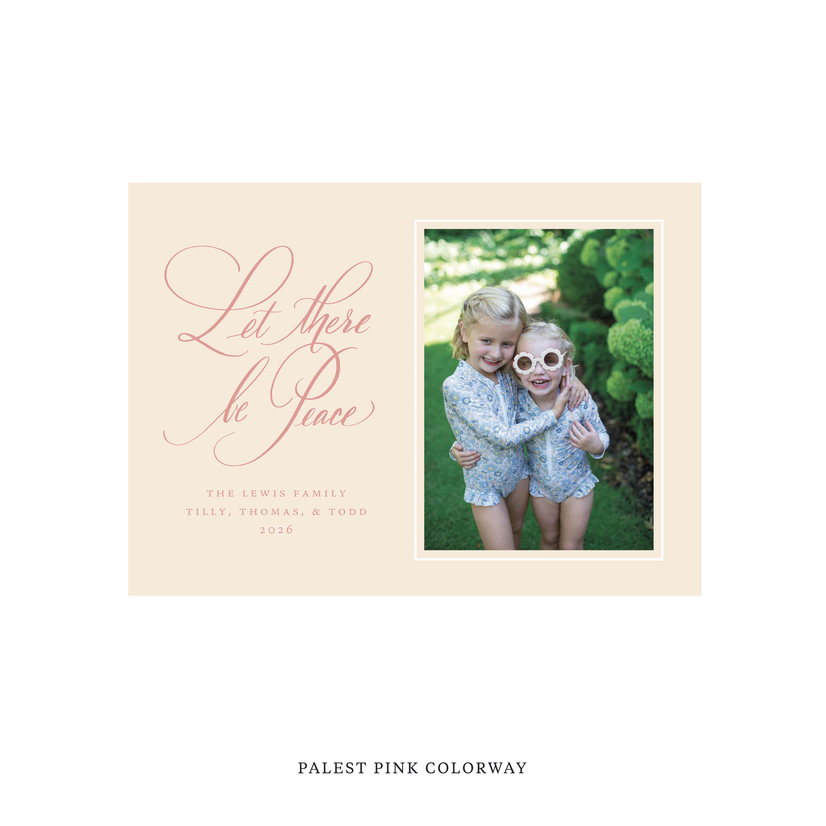 Lewis Classic Flat Print Holiday Card, Medium
