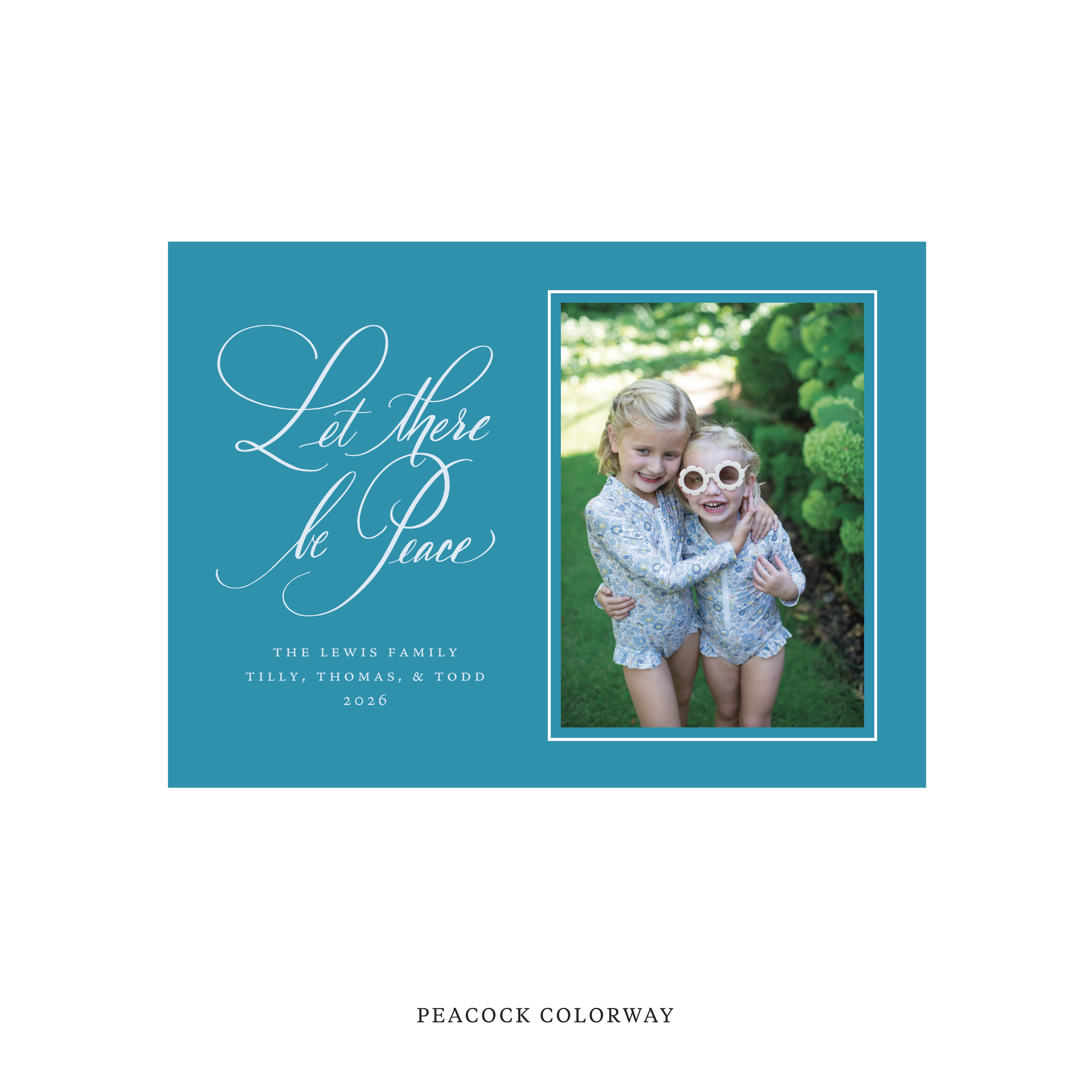 Lewis Classic Flat Print Holiday Card, Medium
