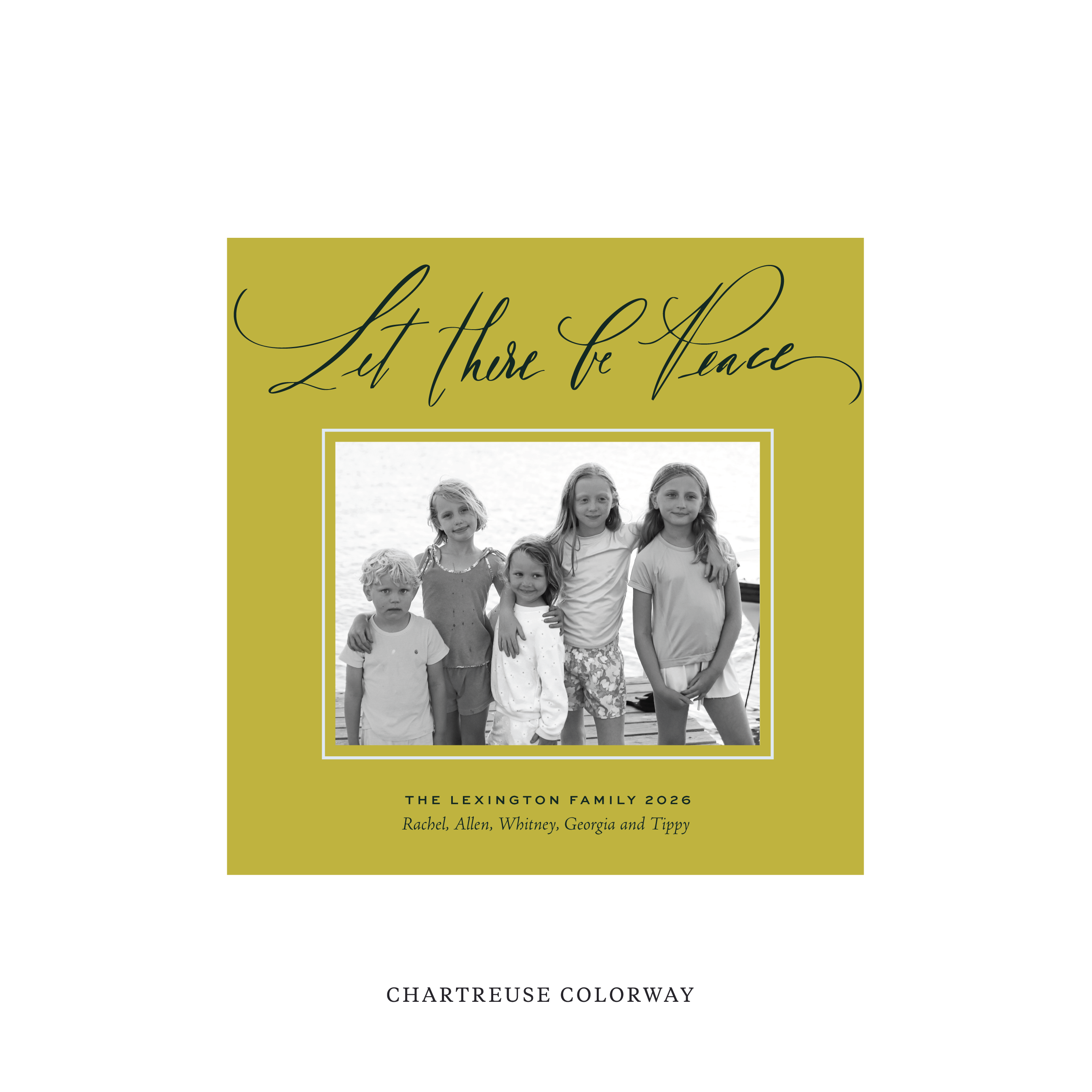 Lexington Classic Flat Print Holiday Card, Square