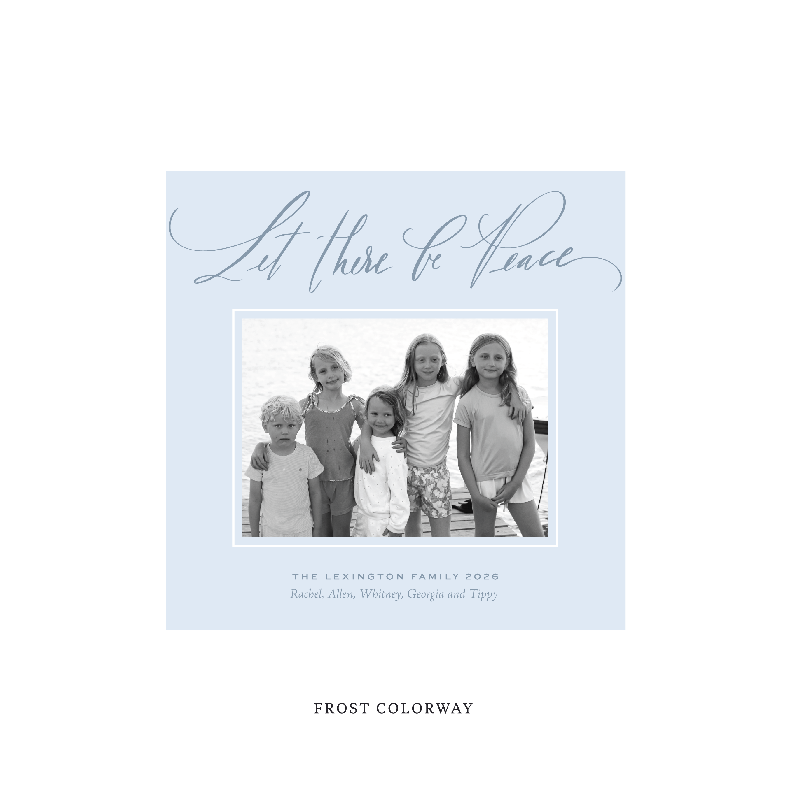 Lexington Classic Flat Print Holiday Card, Square