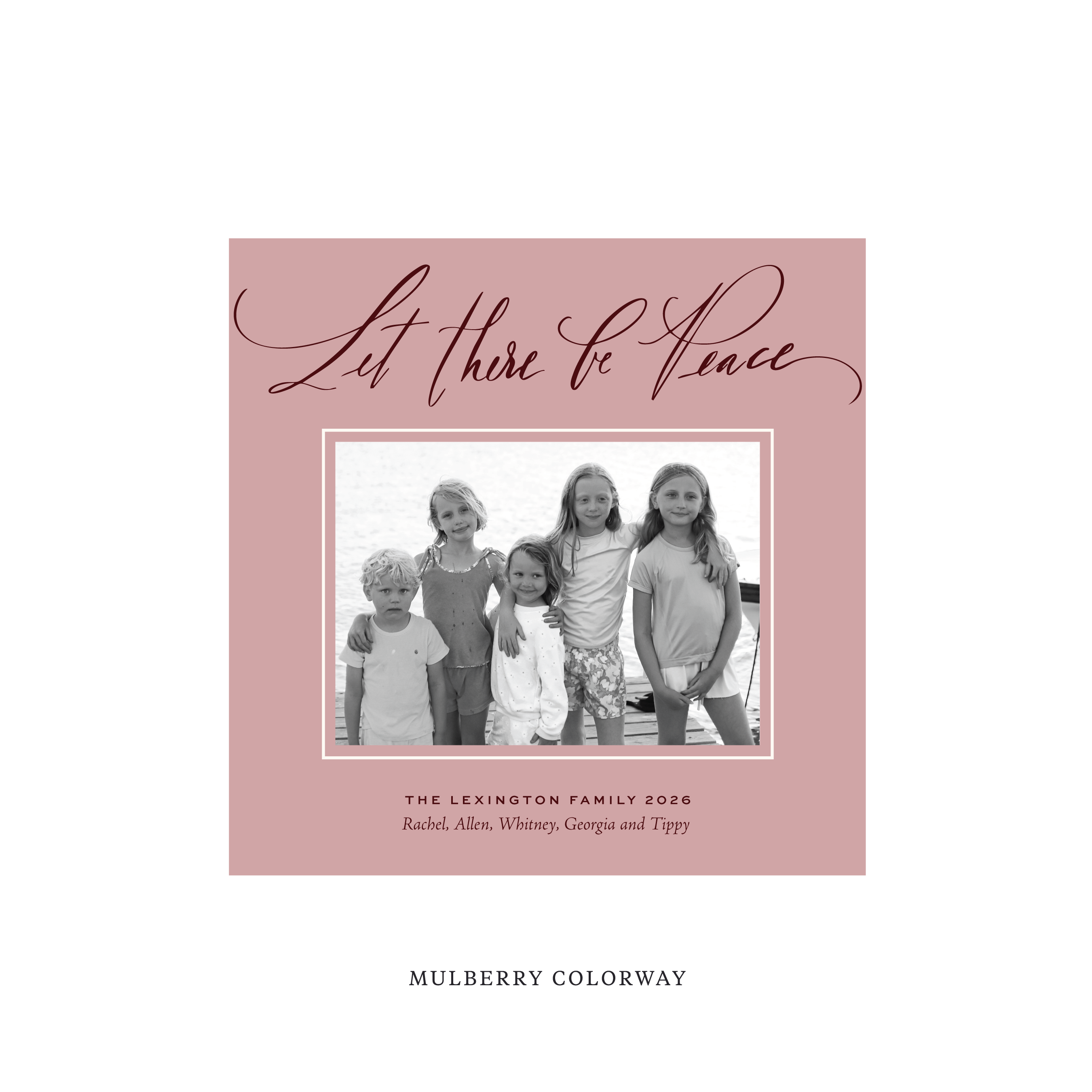 Lexington Classic Flat Print Holiday Card, Square