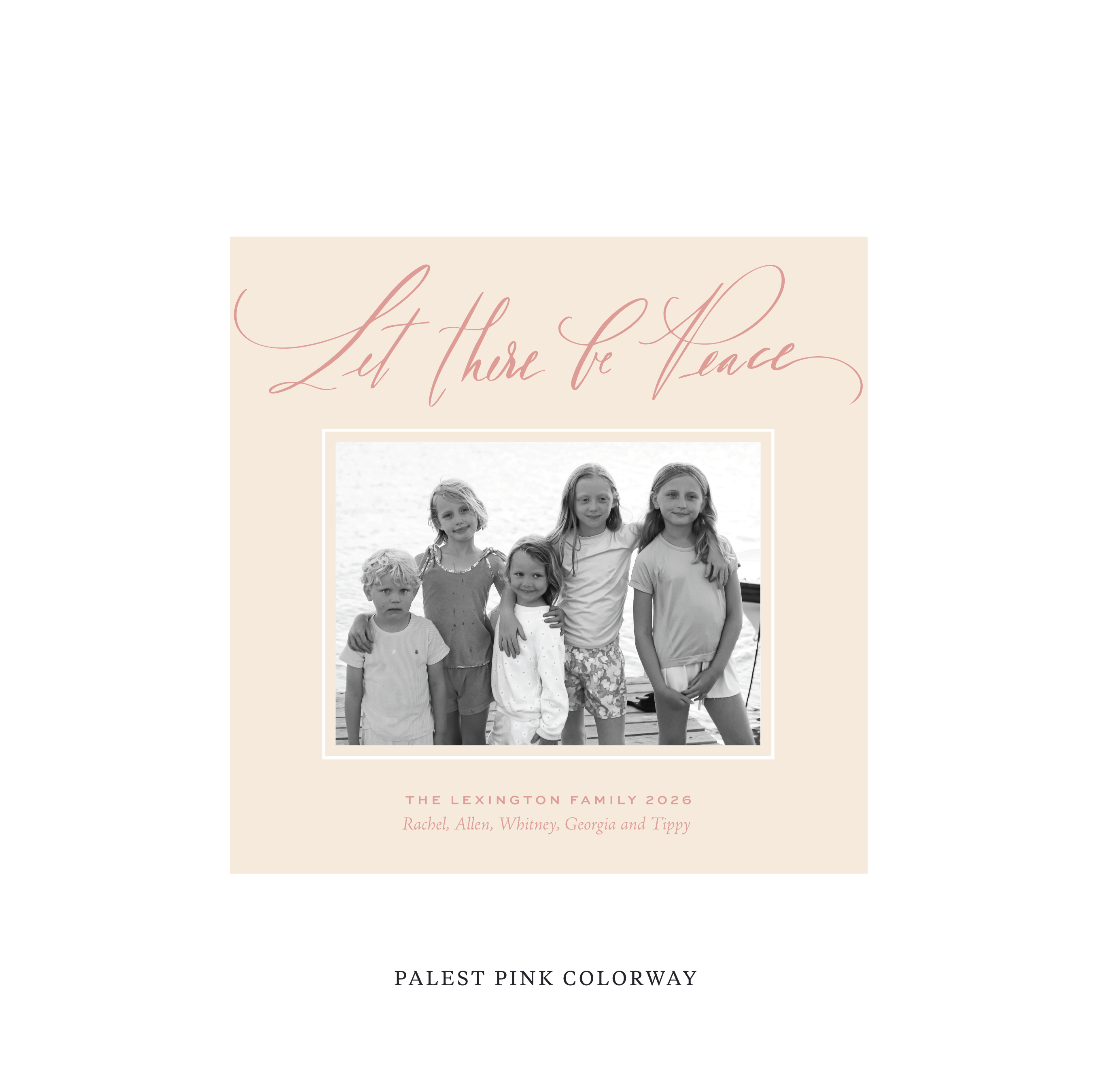 Lexington Classic Flat Print Holiday Card, Square