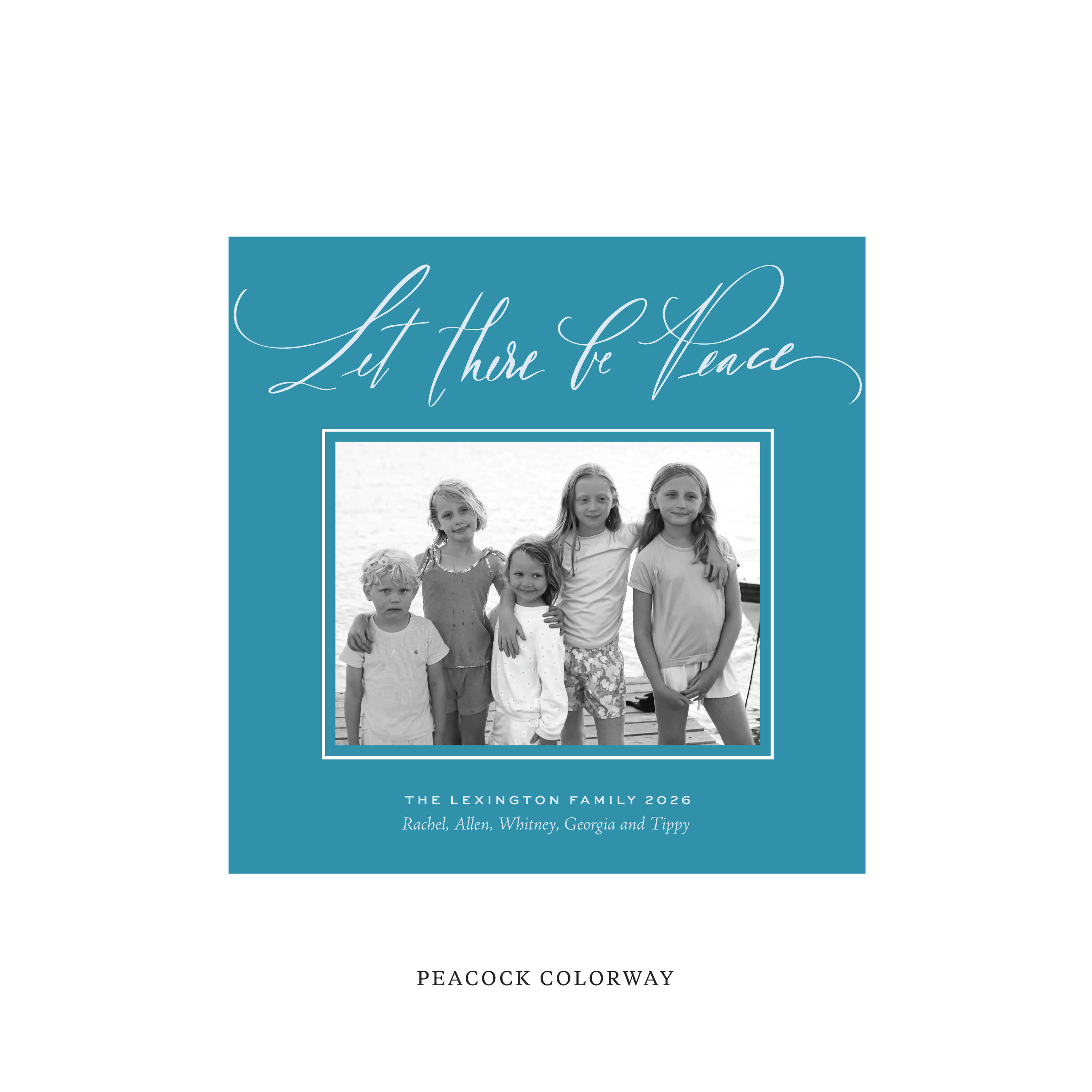 Lexington Classic Flat Print Holiday Card, Square