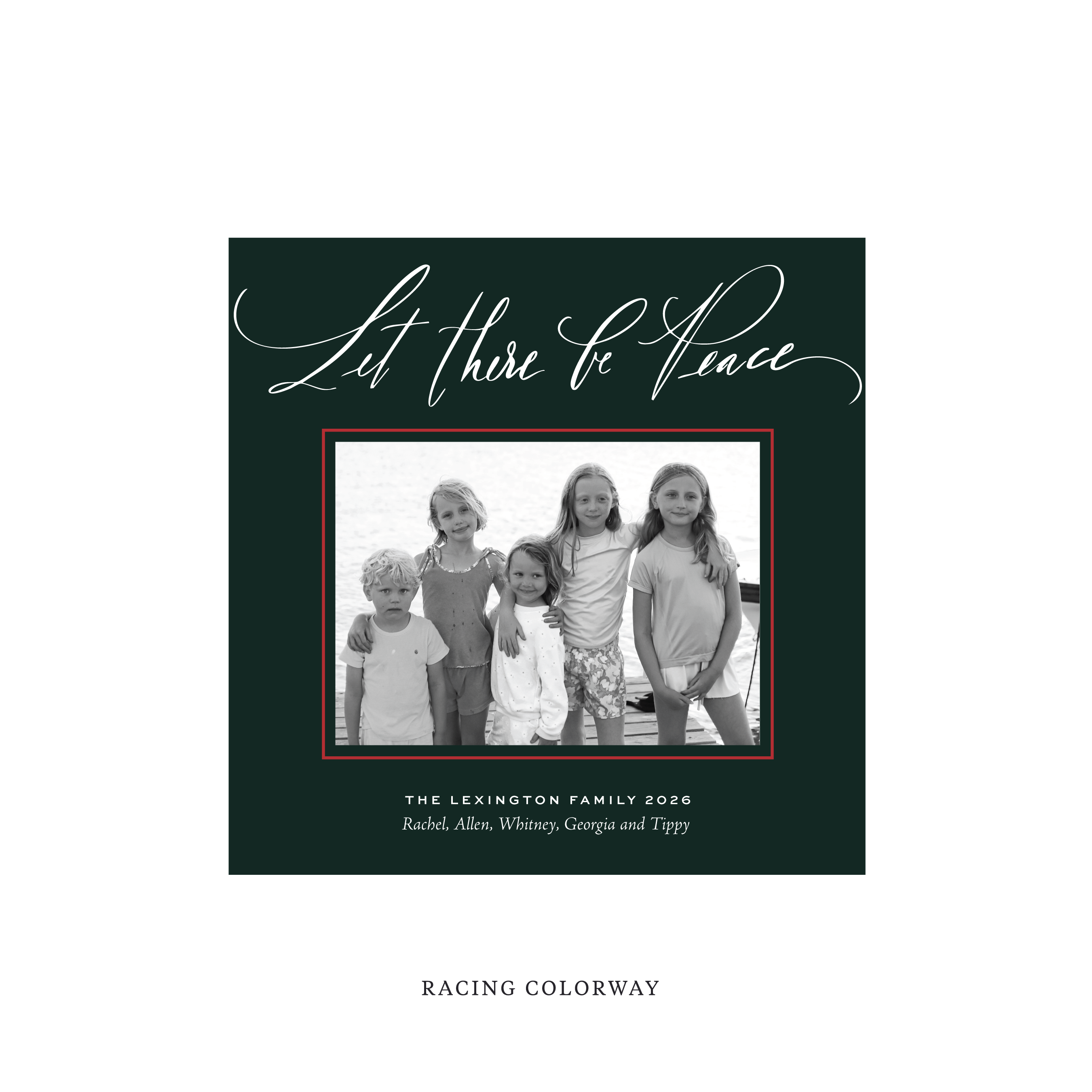 Lexington Classic Flat Print Holiday Card, Square