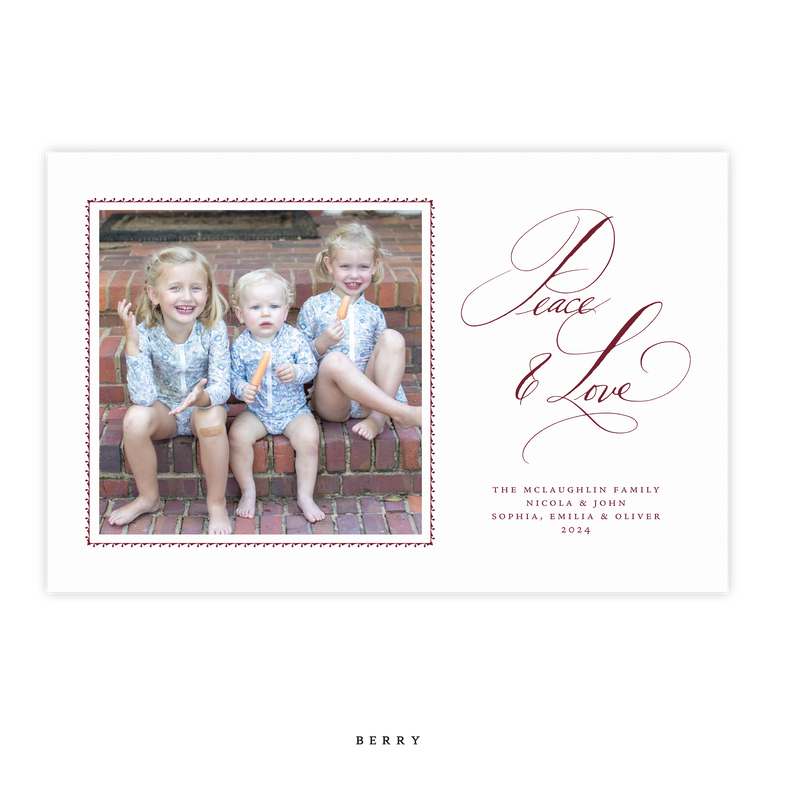 Linley Horizontal Letterpress Large Holiday Card