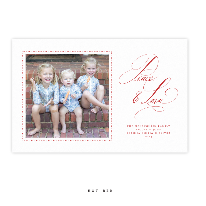 Linley Horizontal Letterpress Large Holiday Card