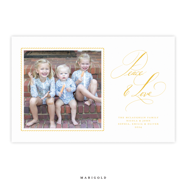 Linley Horizontal Letterpress Large Holiday Card