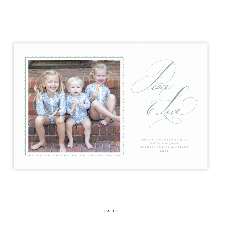 Linley Horizontal Letterpress Large Holiday Card