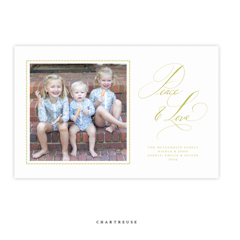 Linley Horizontal Letterpress Large Holiday Card