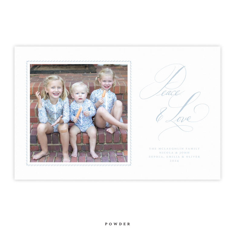 Linley Horizontal Letterpress Large Holiday Card