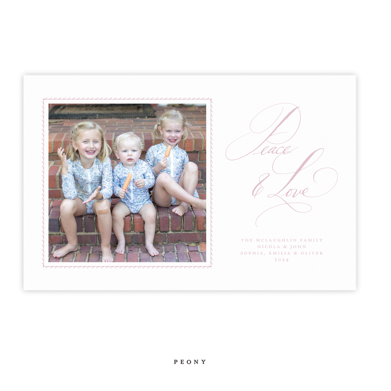 Linley Horizontal Letterpress Large Holiday Card