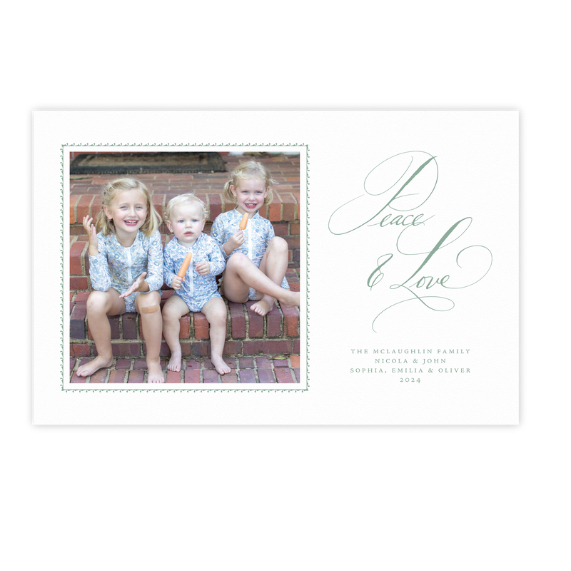 Linley Horizontal Letterpress Large Holiday Card
