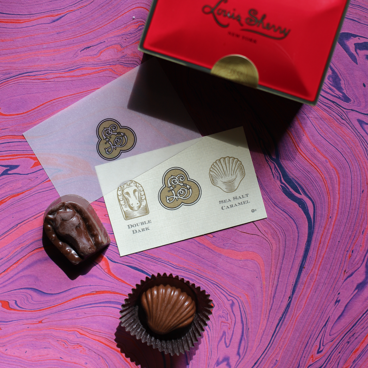 2-Piece Chocolate Tin, Vreeland Red