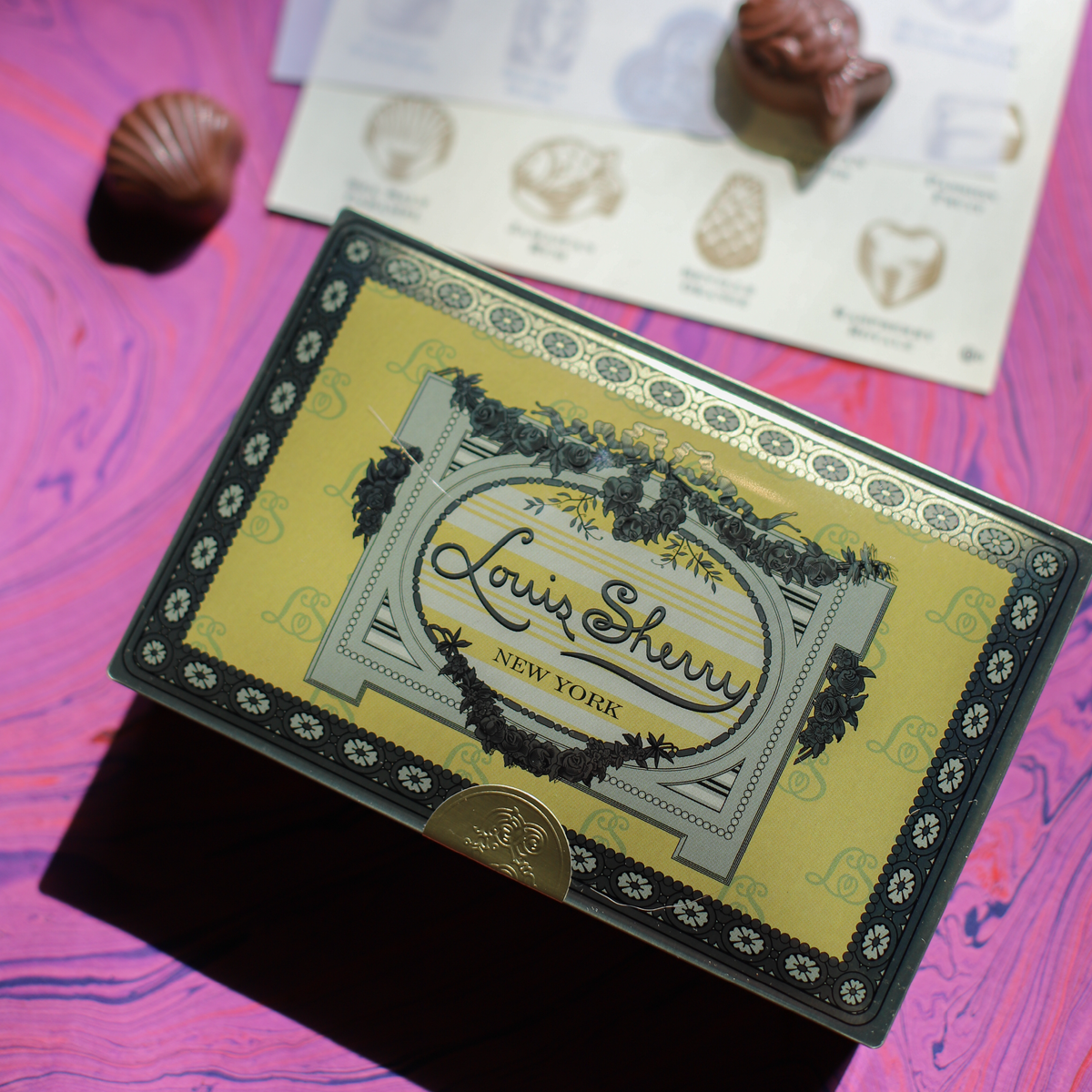 12-Piece Chocolate Truffle Tin, Vintage 1881