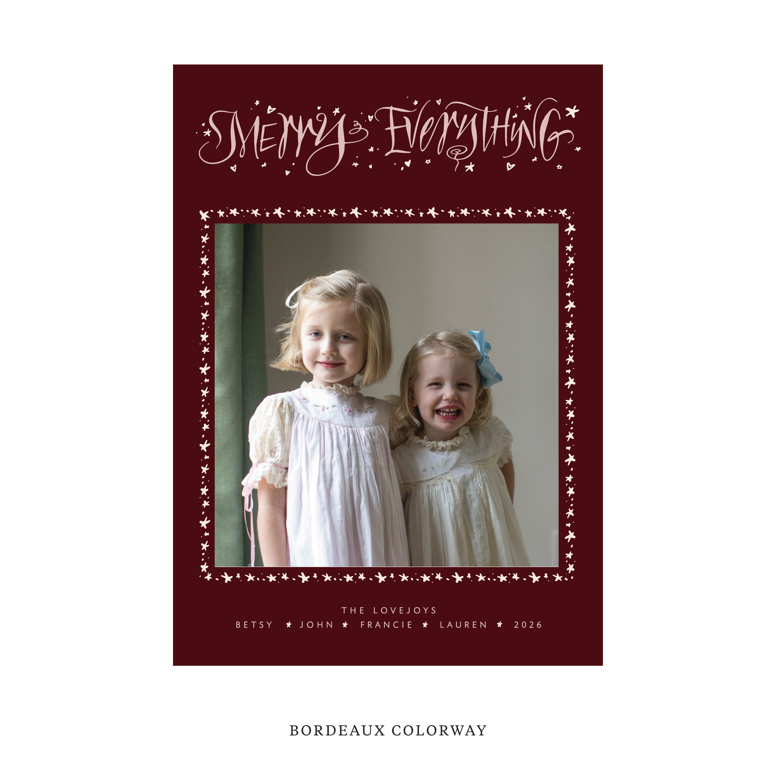 Ansley Classic Flat Print Holiday Card, Large