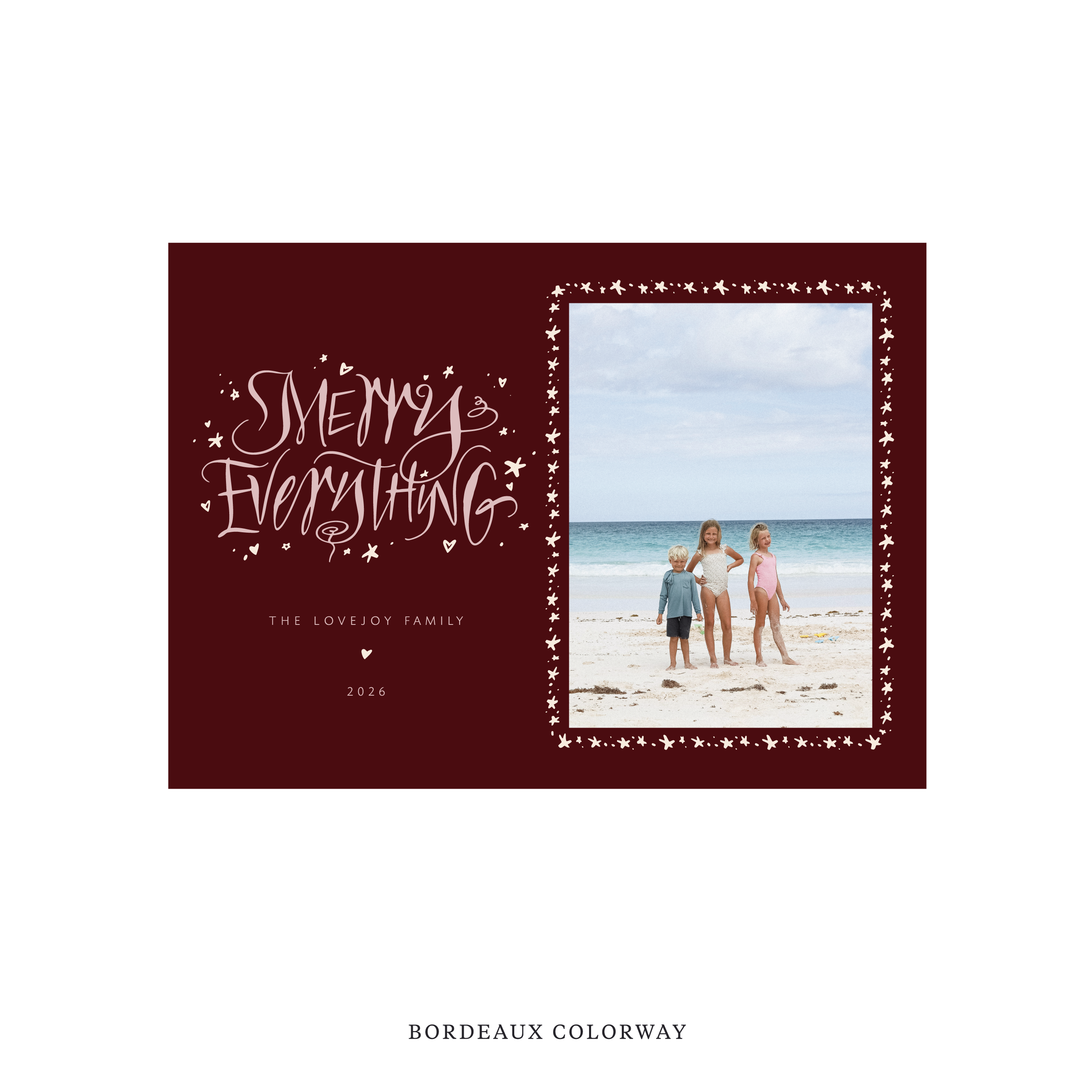Ansley Classic Flat Print Holiday Card, Medium
