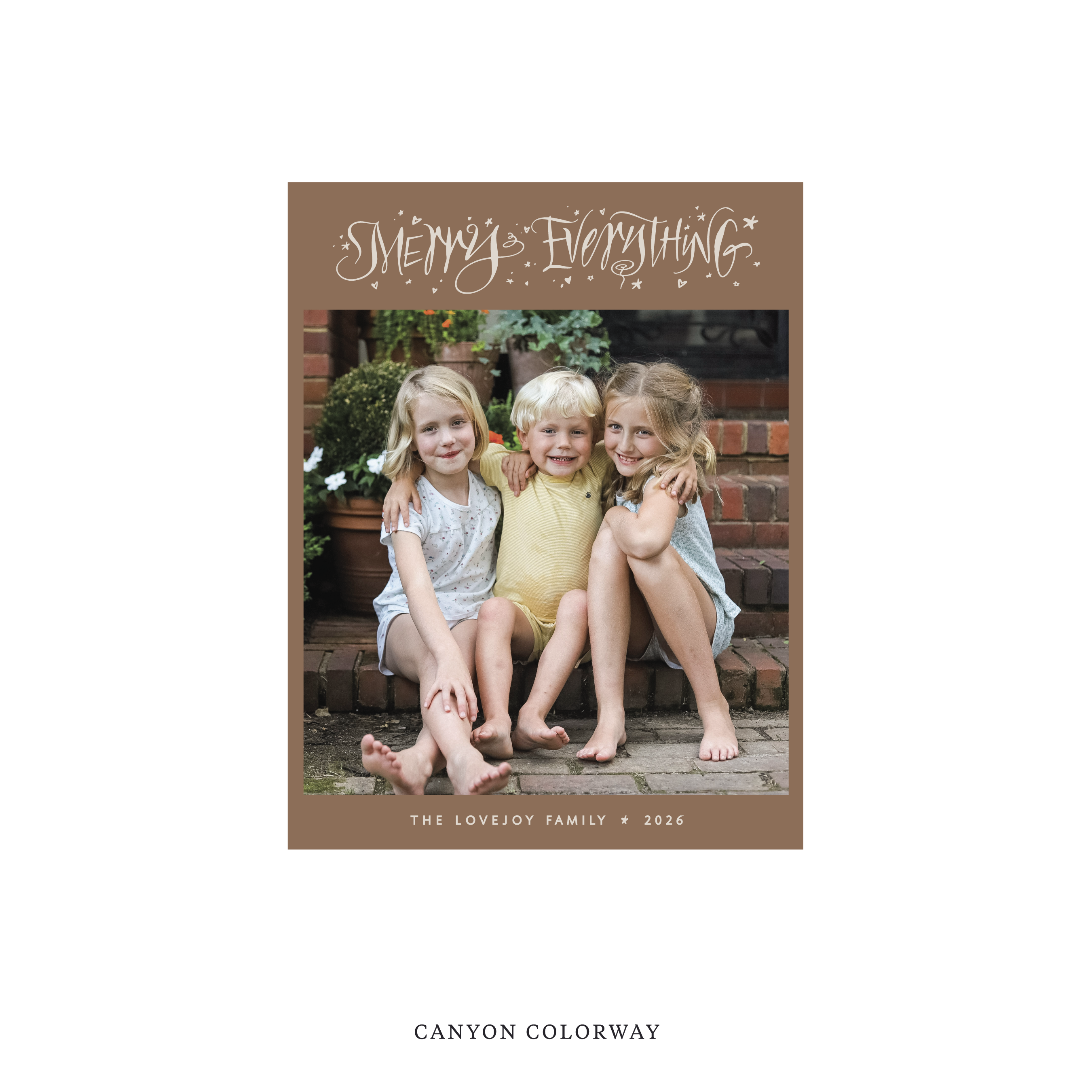 Ansley Classic Flat Print Holiday Card, Small