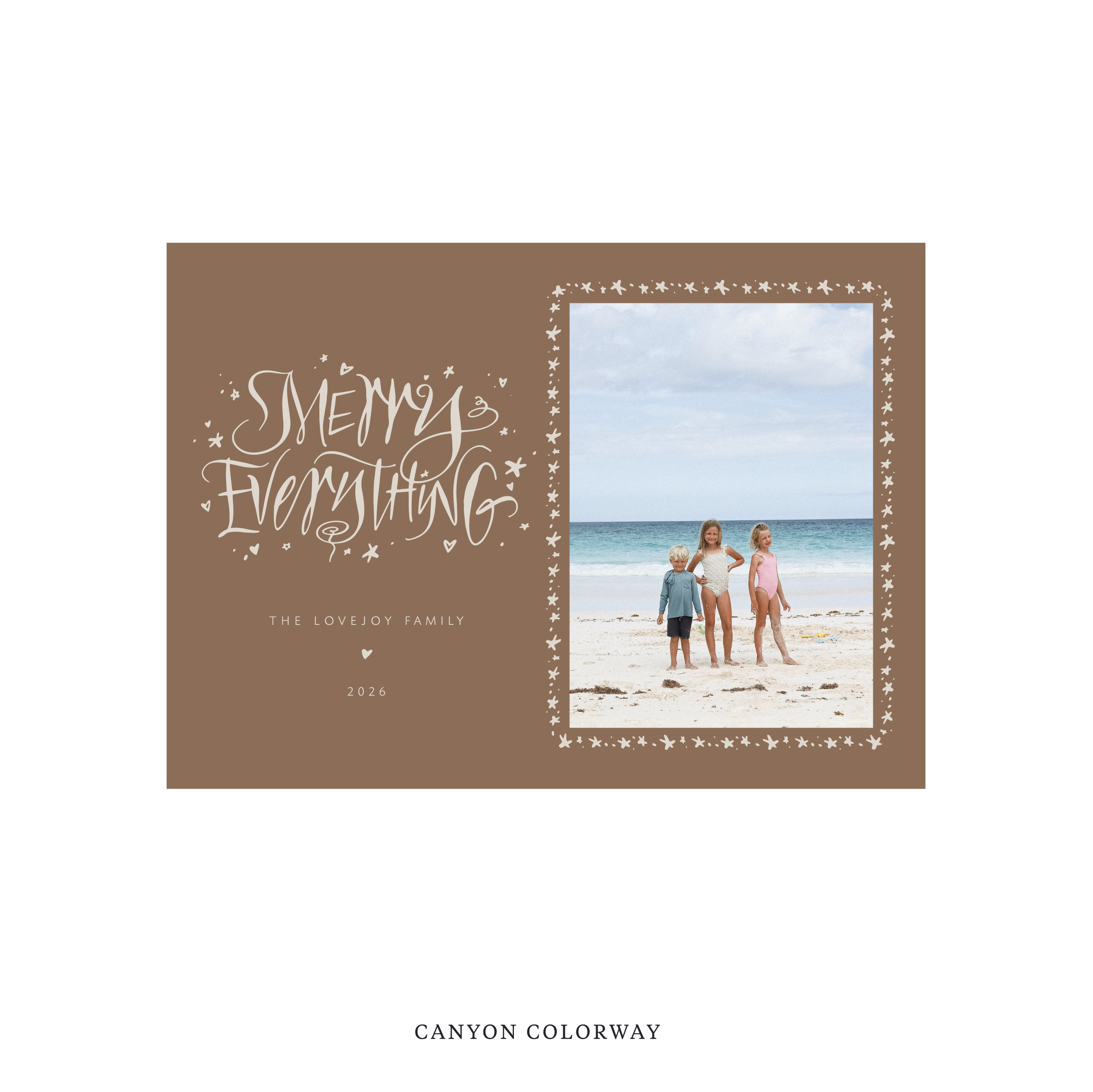 Ansley Classic Flat Print Holiday Card, Medium