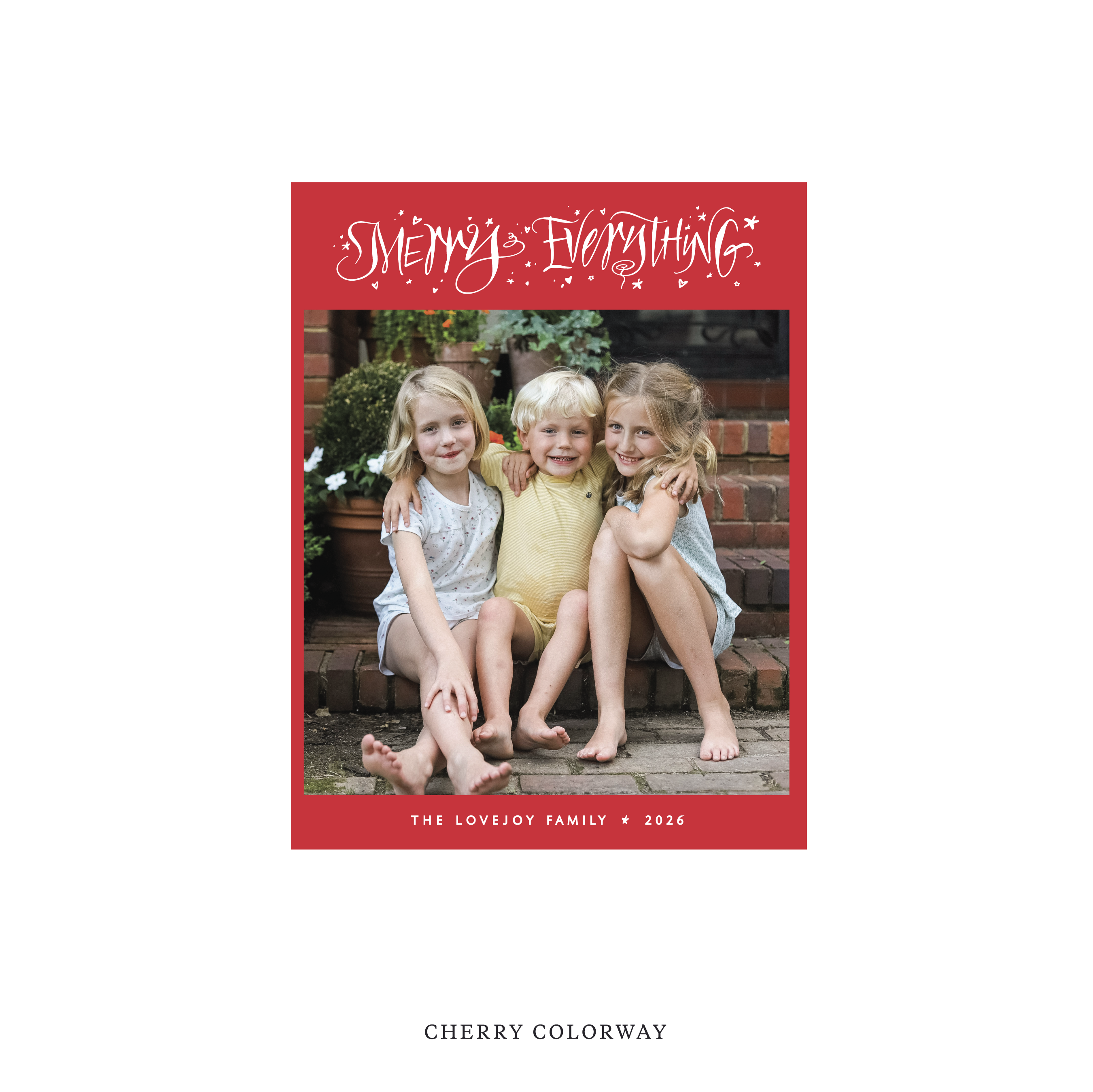 Ansley Classic Flat Print Holiday Card, Small