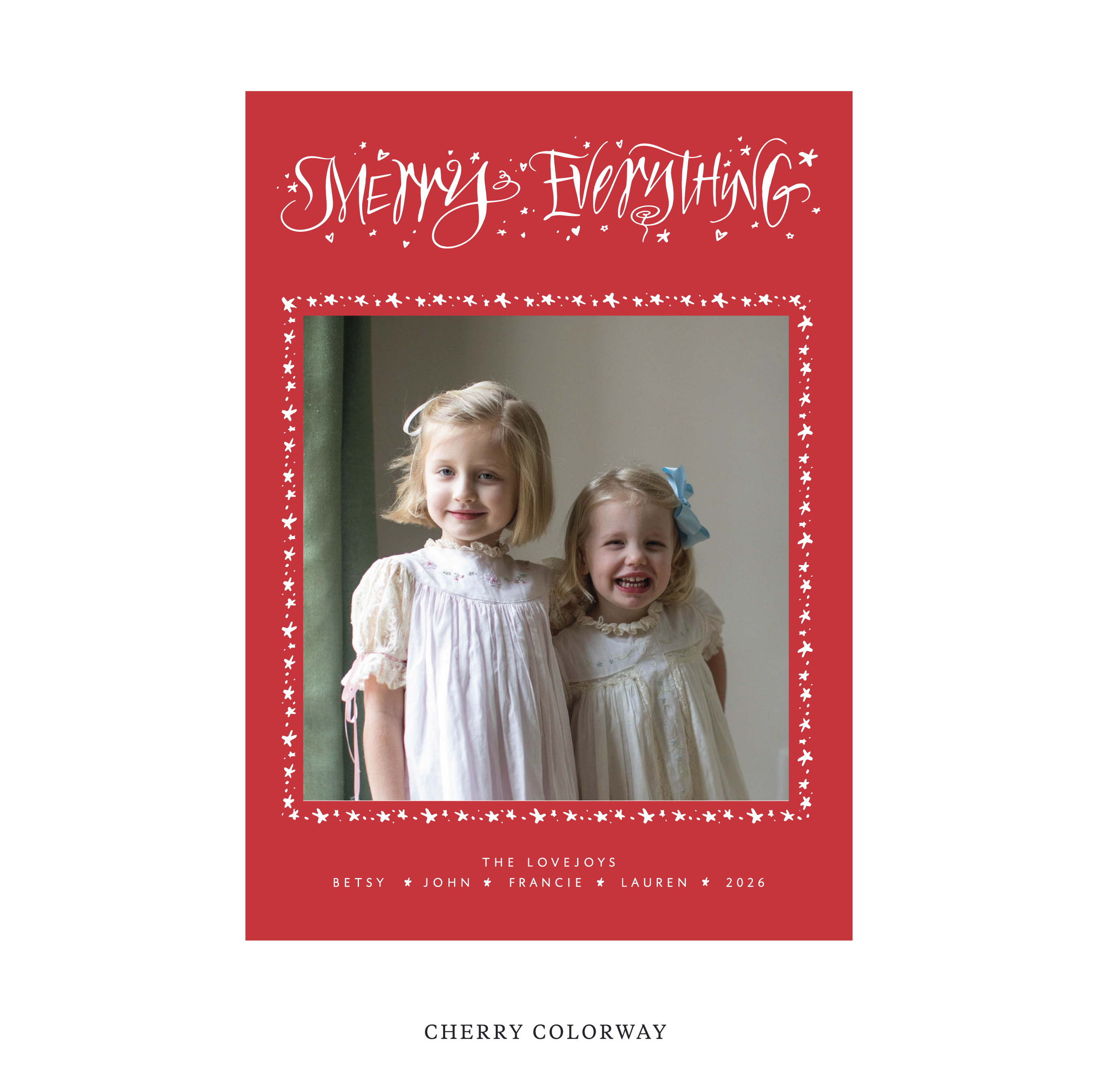 Ansley Classic Flat Print Holiday Card, Large