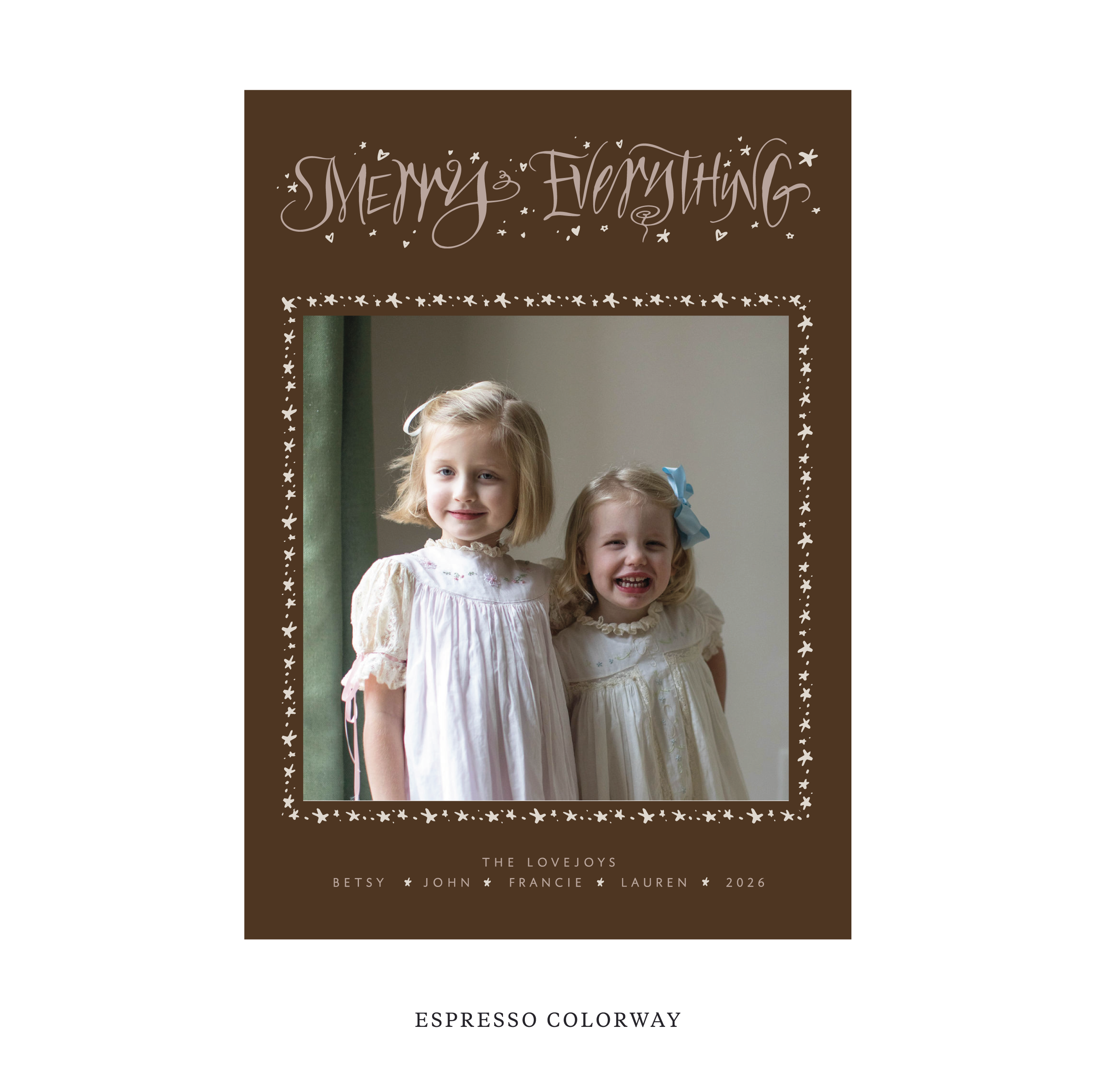 Ansley Classic Flat Print Holiday Card, Large