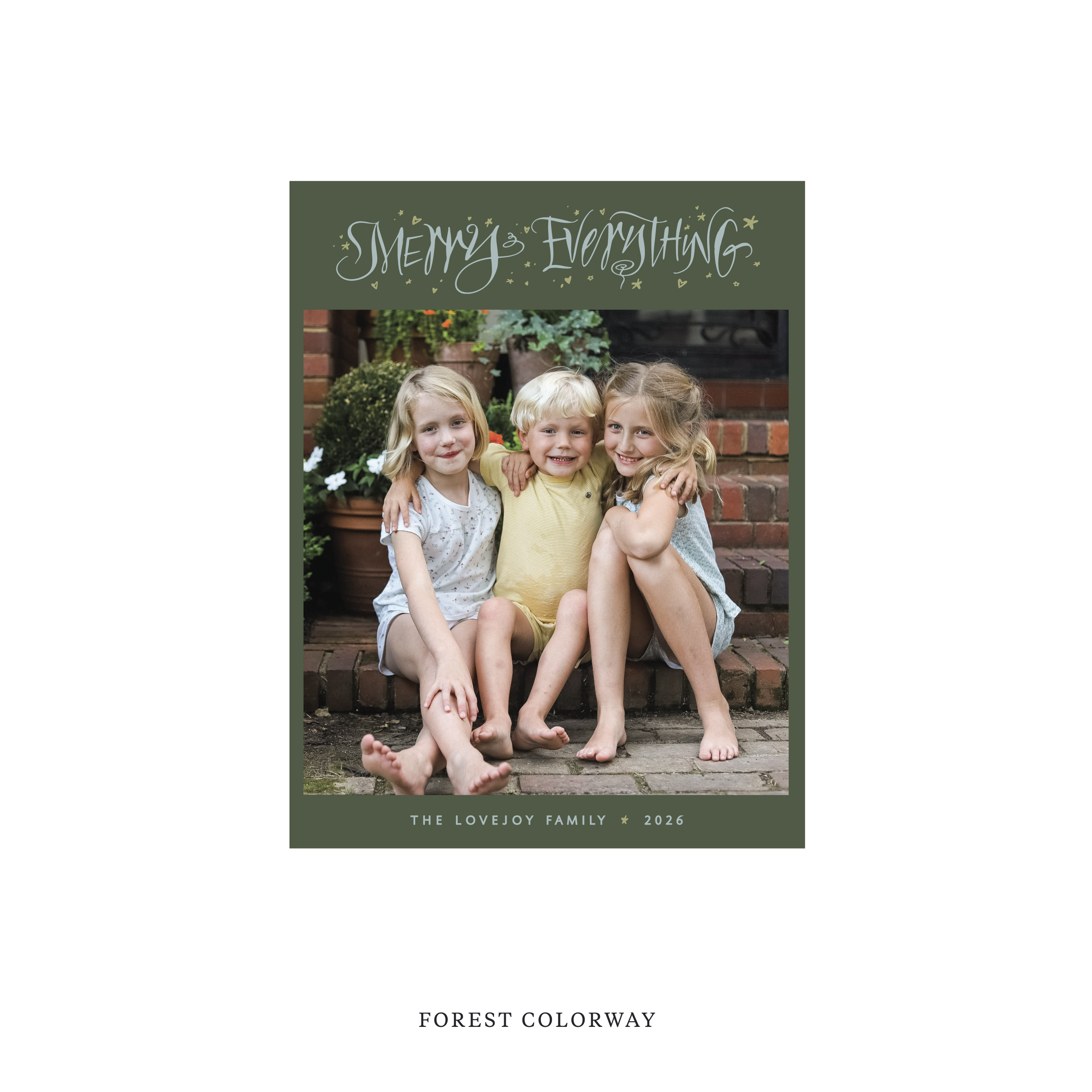 Ansley Classic Flat Print Holiday Card, Small
