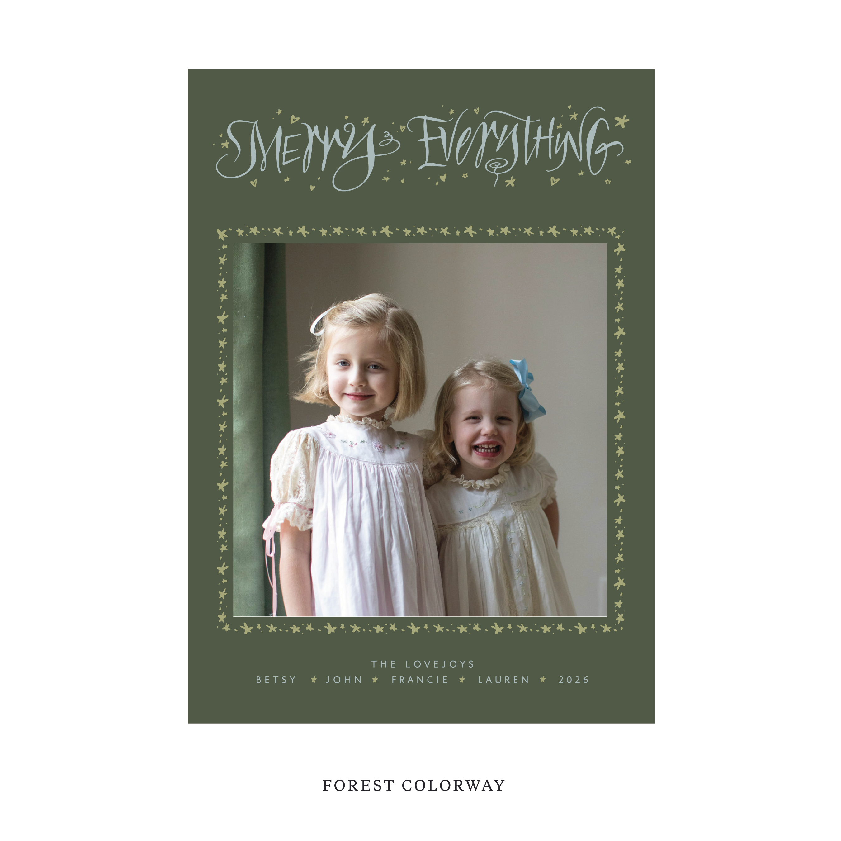 Ansley Classic Flat Print Holiday Card, Large