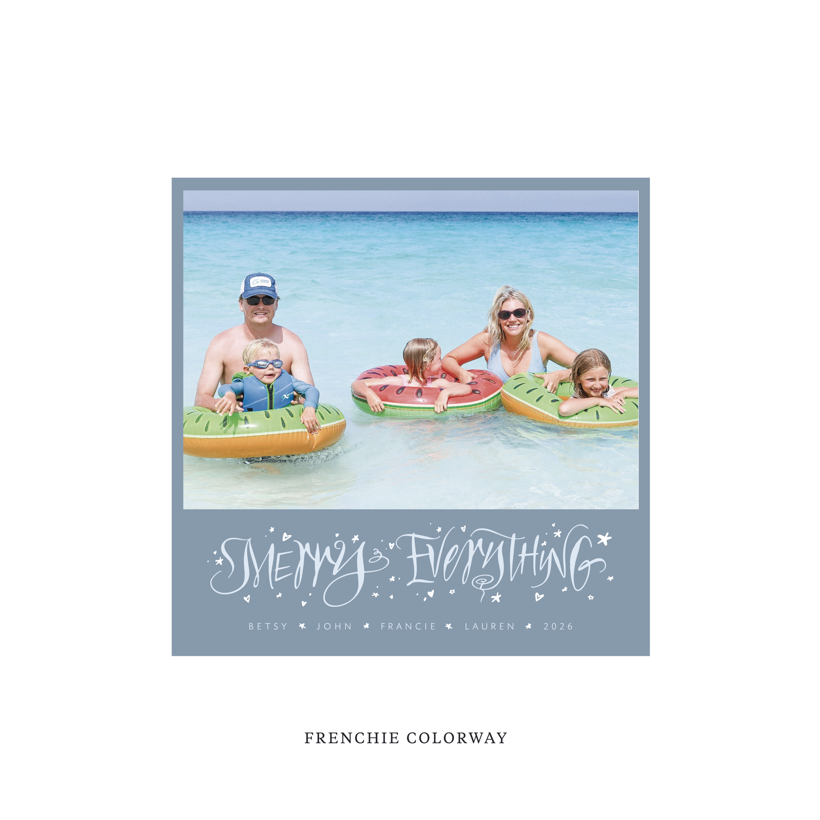 Ansley Classic Flat Print Holiday Card, Square
